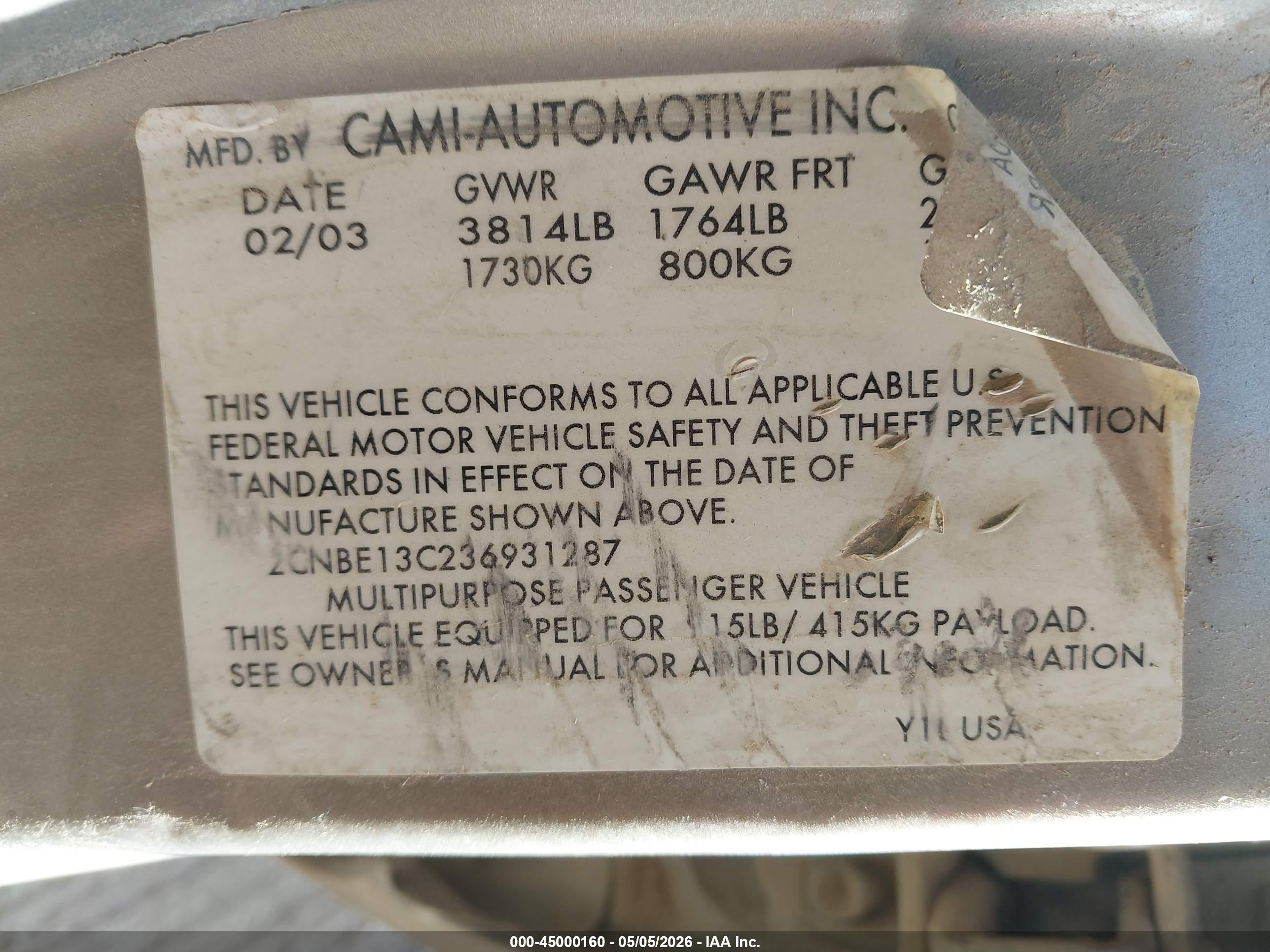 CHEVROLET TRACKER image 9