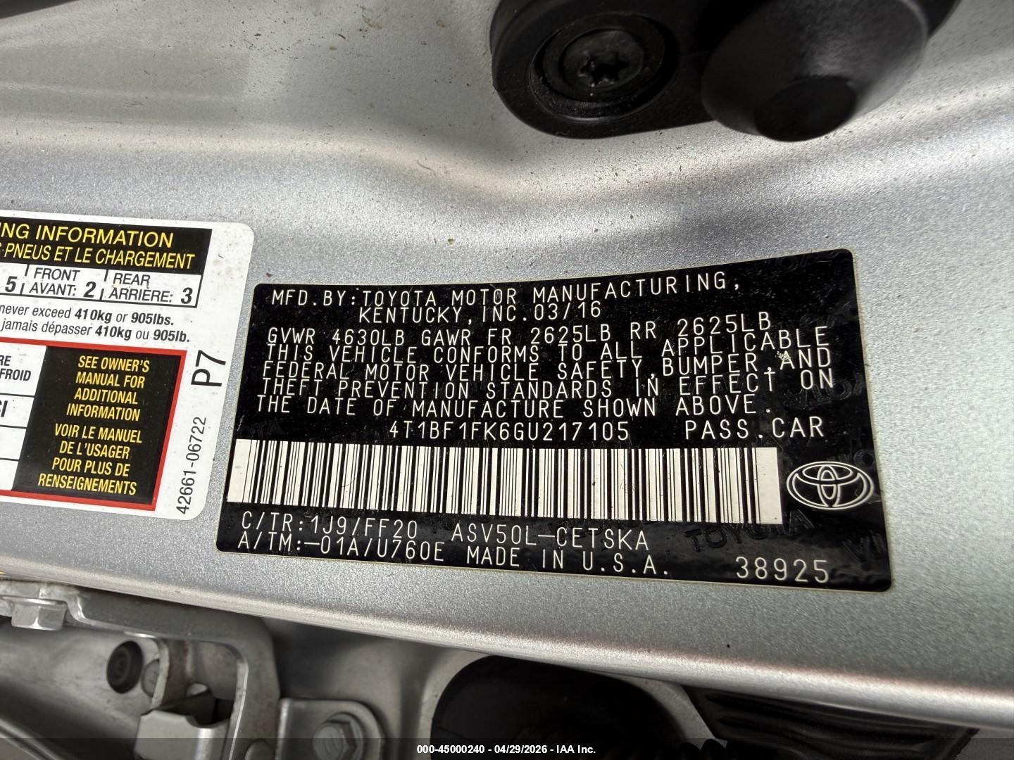 TOYOTA CAMRY image 9