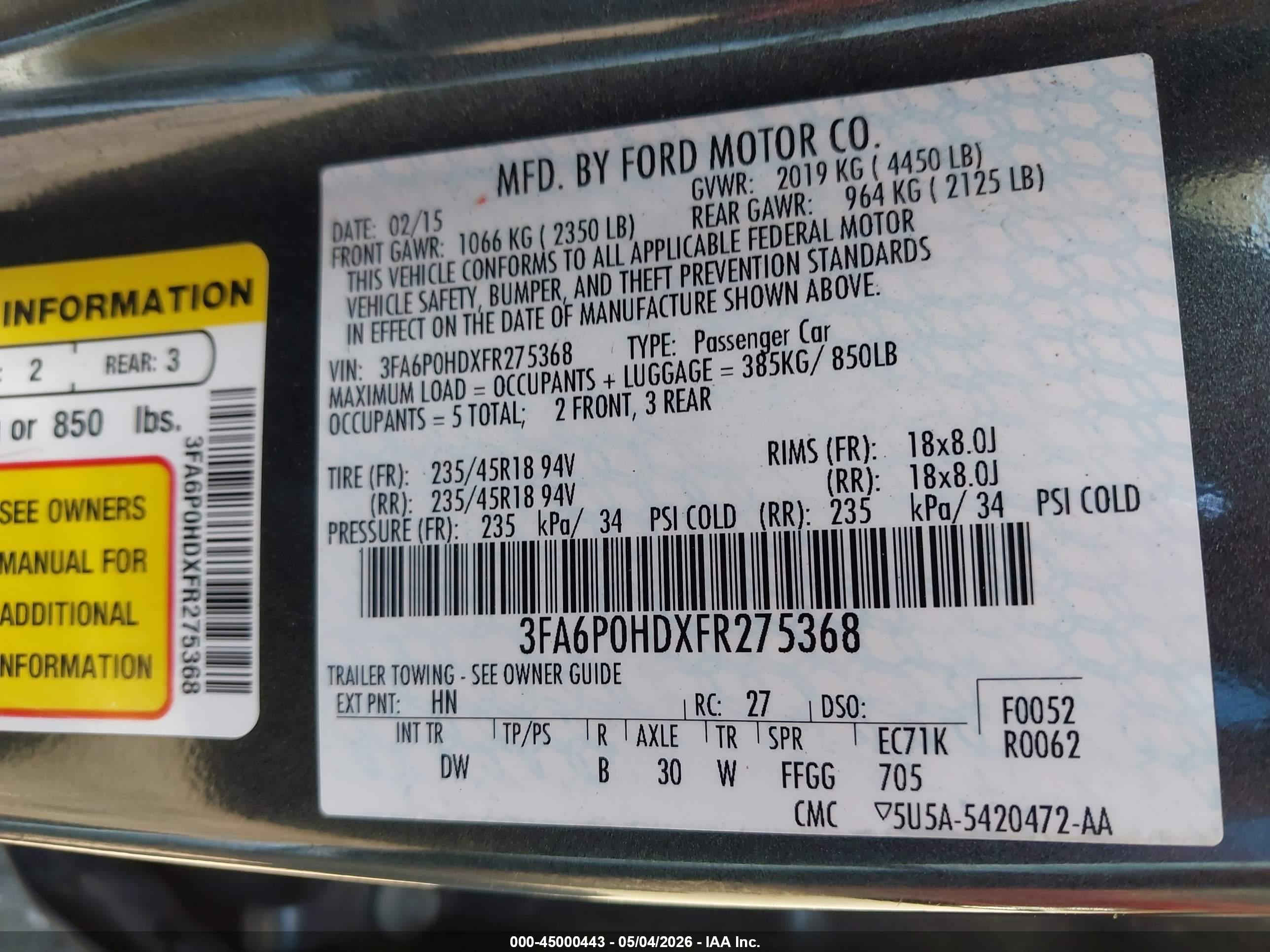 FORD FUSION image 9