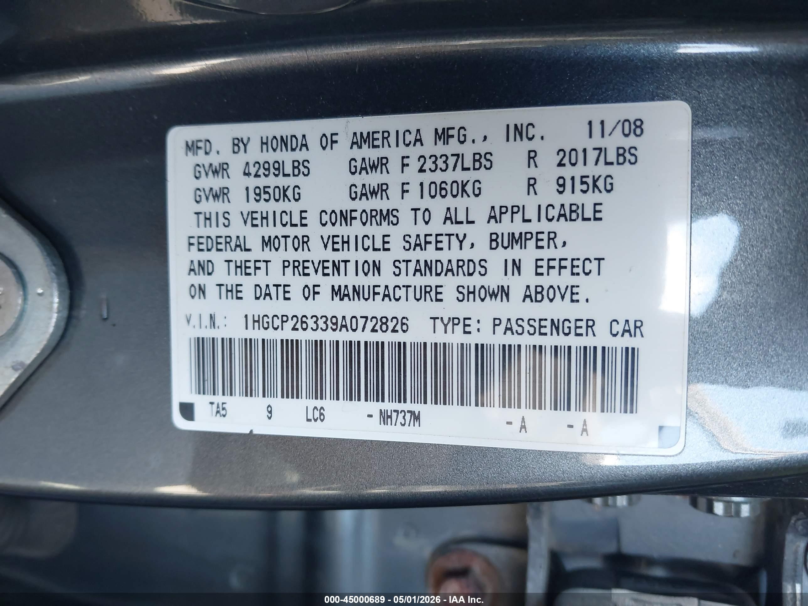 HONDA ACCORD image 9