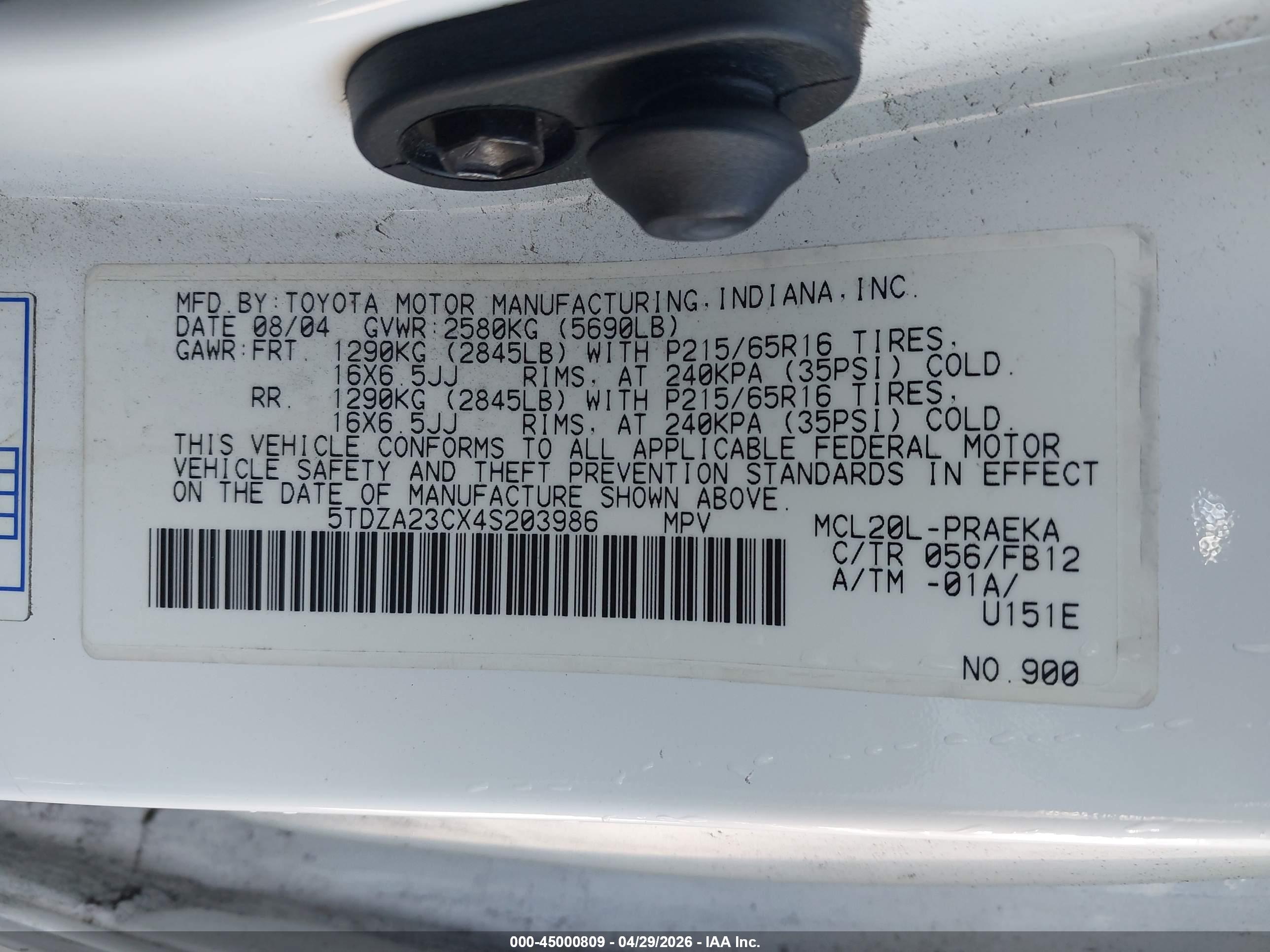 TOYOTA SIENNA image 9