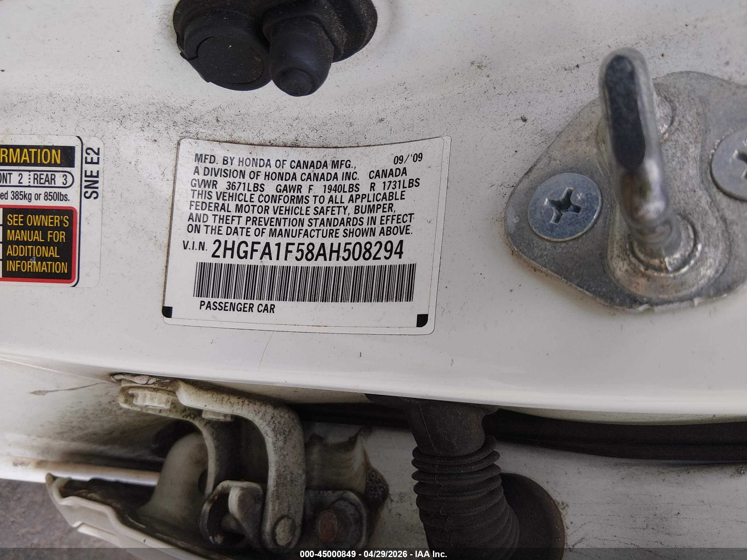 HONDA CIVIC image 9