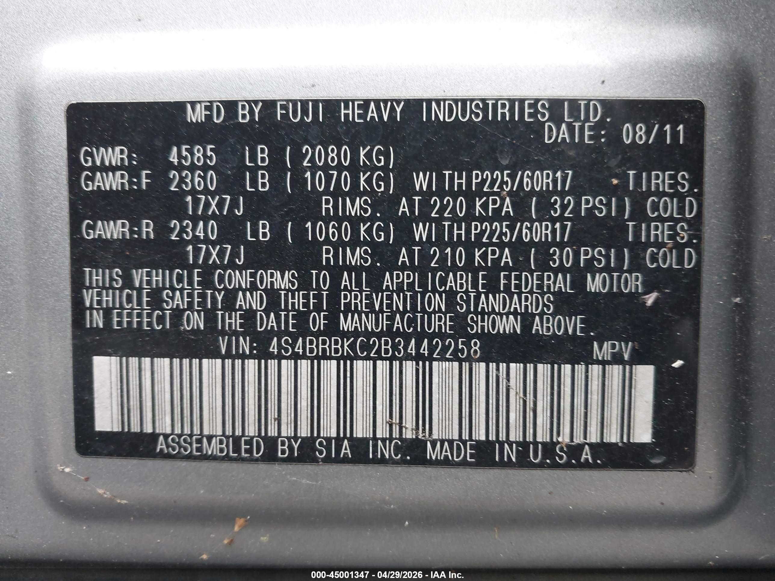 SUBARU OUTBACK image 9