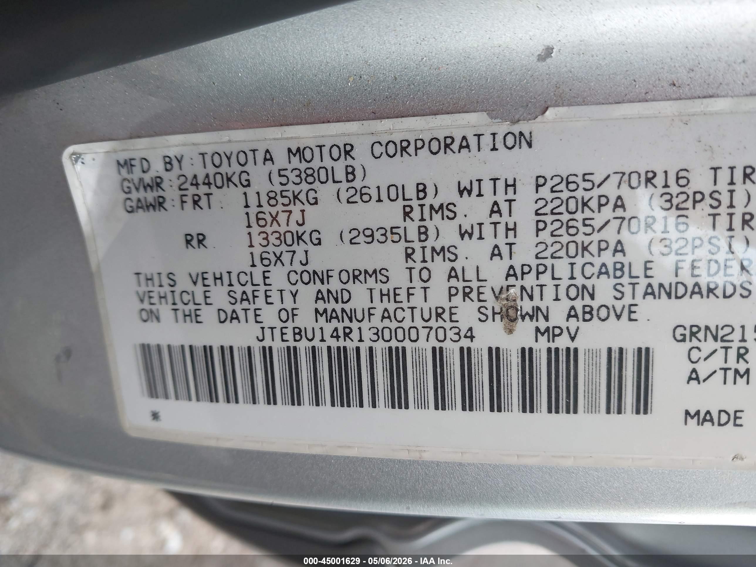 TOYOTA 4RUNNER image 9