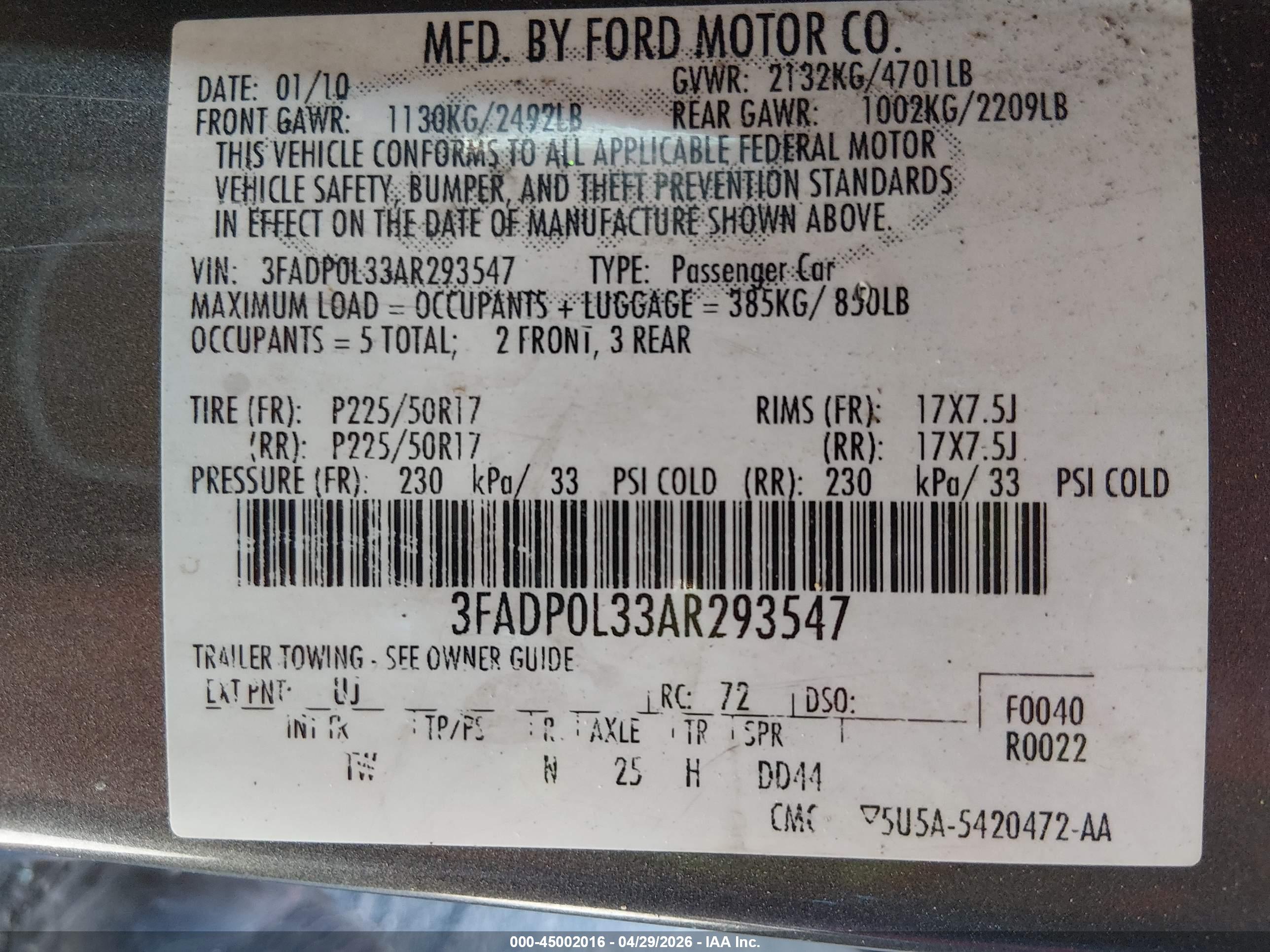 FORD FUSION image 9