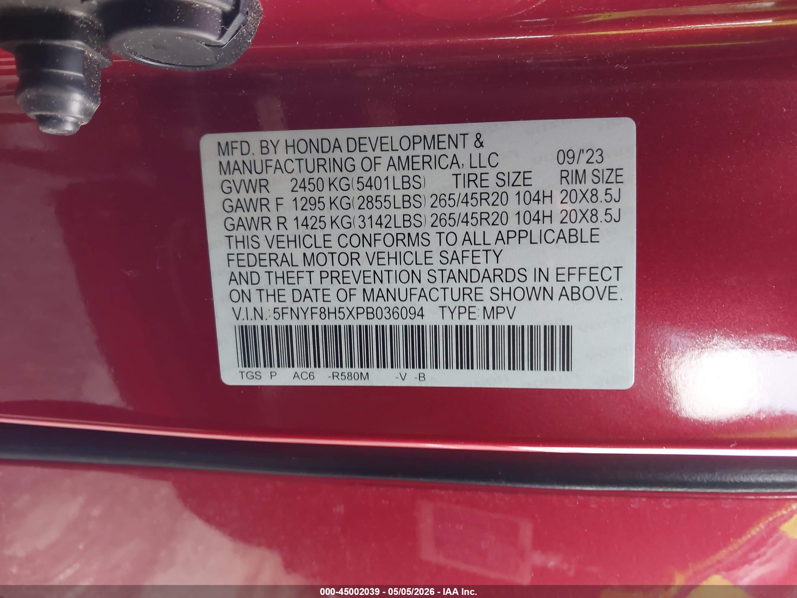 HONDA PASSPORT image 9