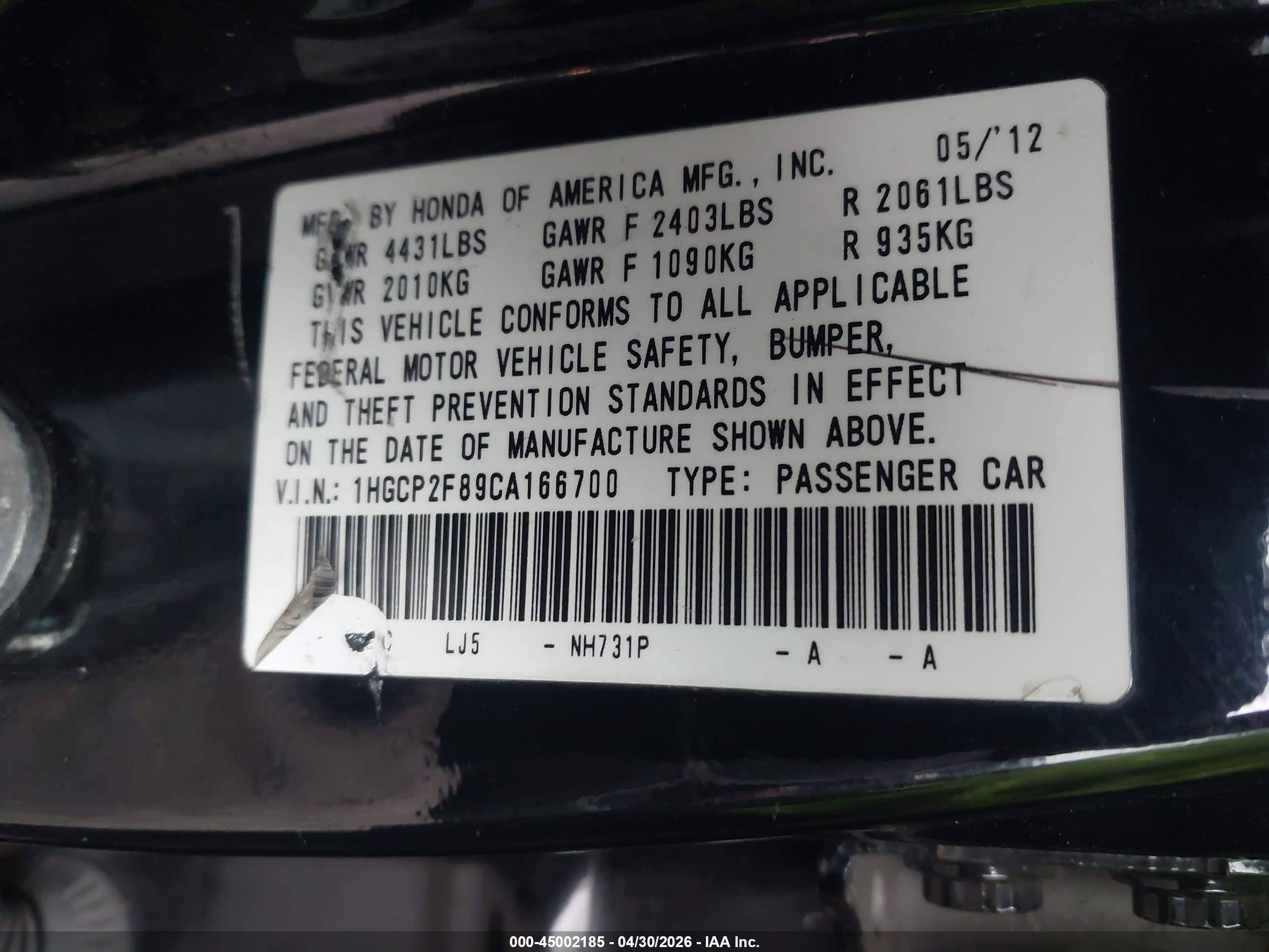 HONDA ACCORD image 9