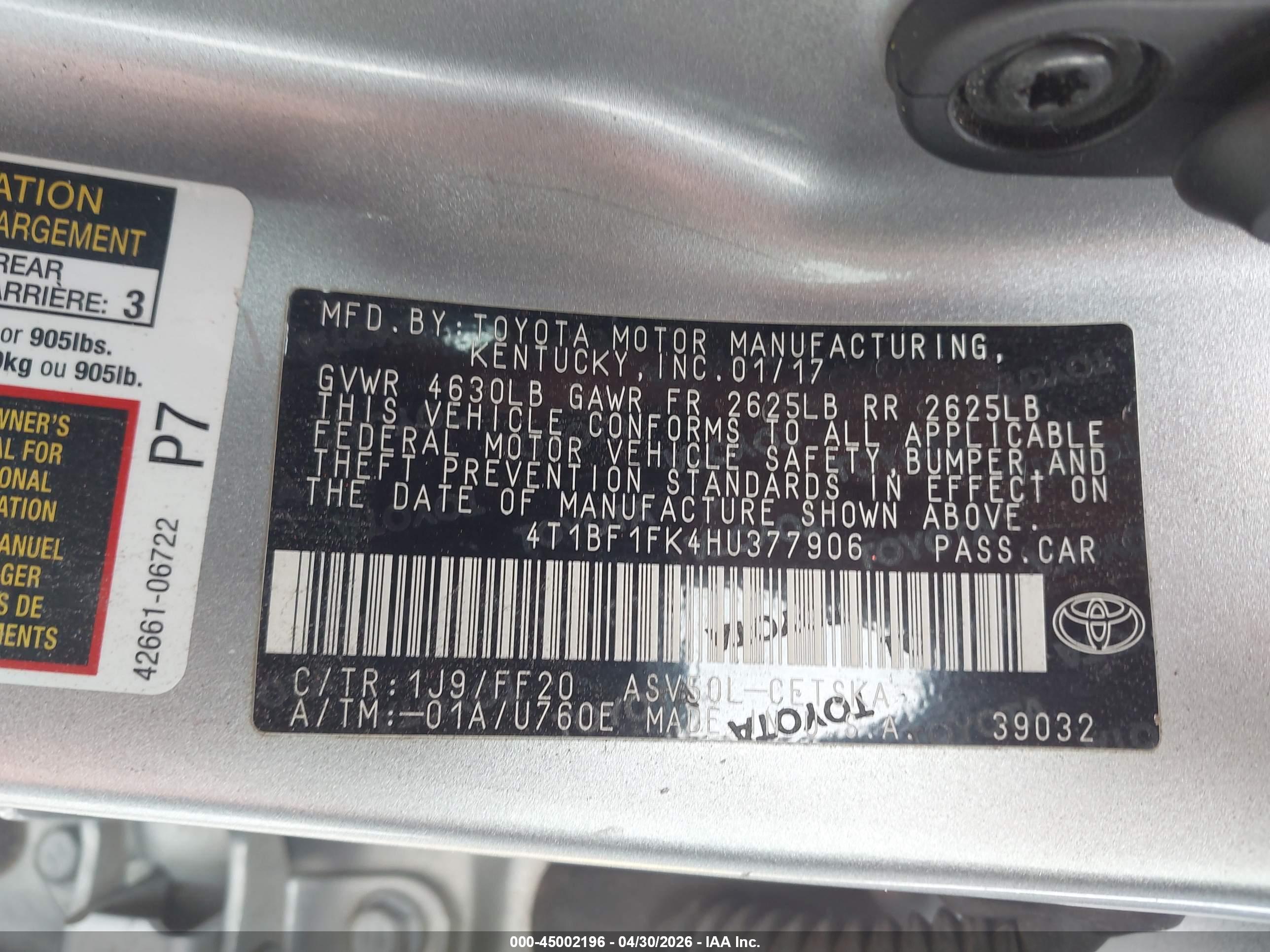 TOYOTA CAMRY image 9