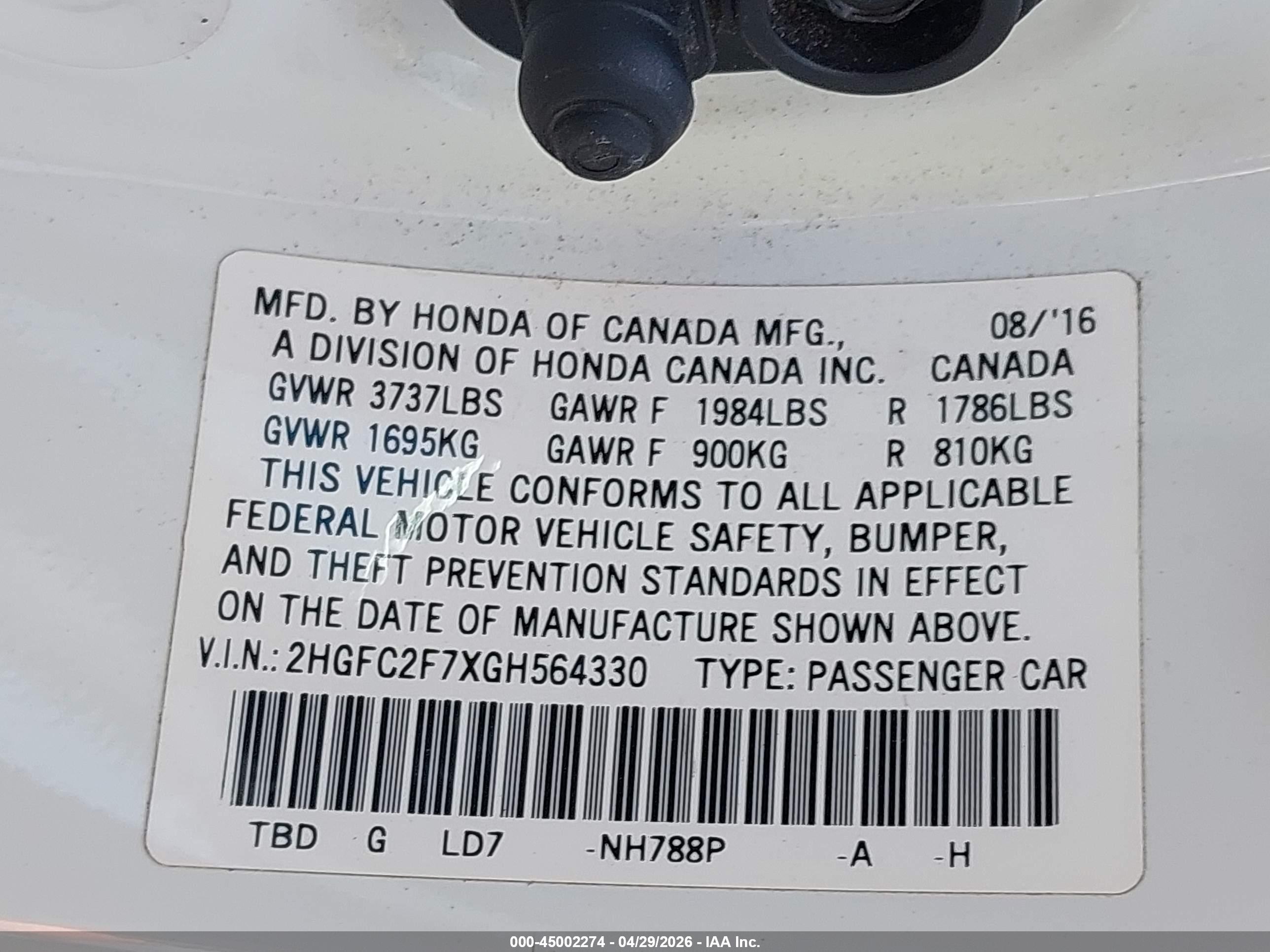HONDA CIVIC image 9