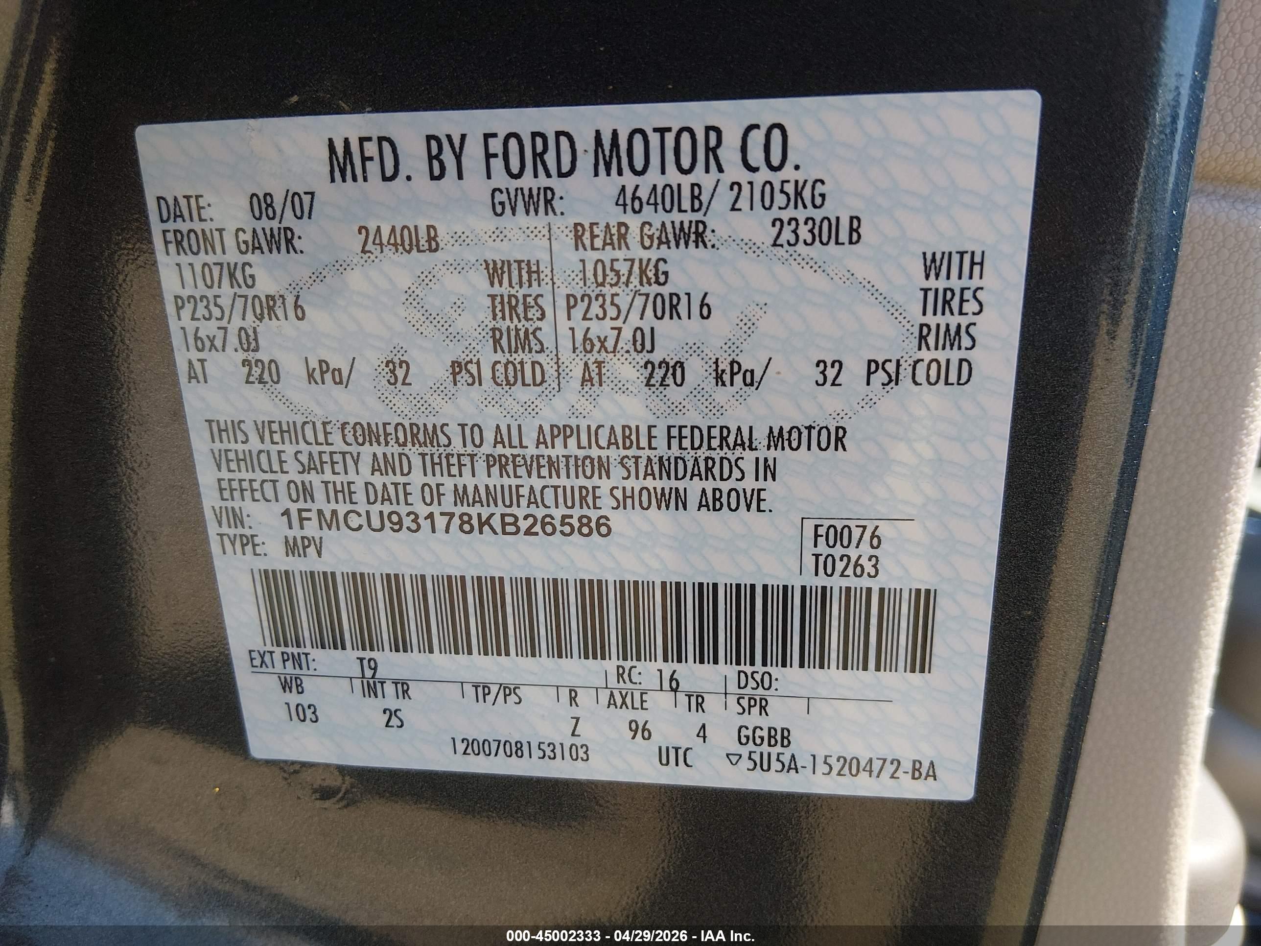 FORD ESCAPE image 9