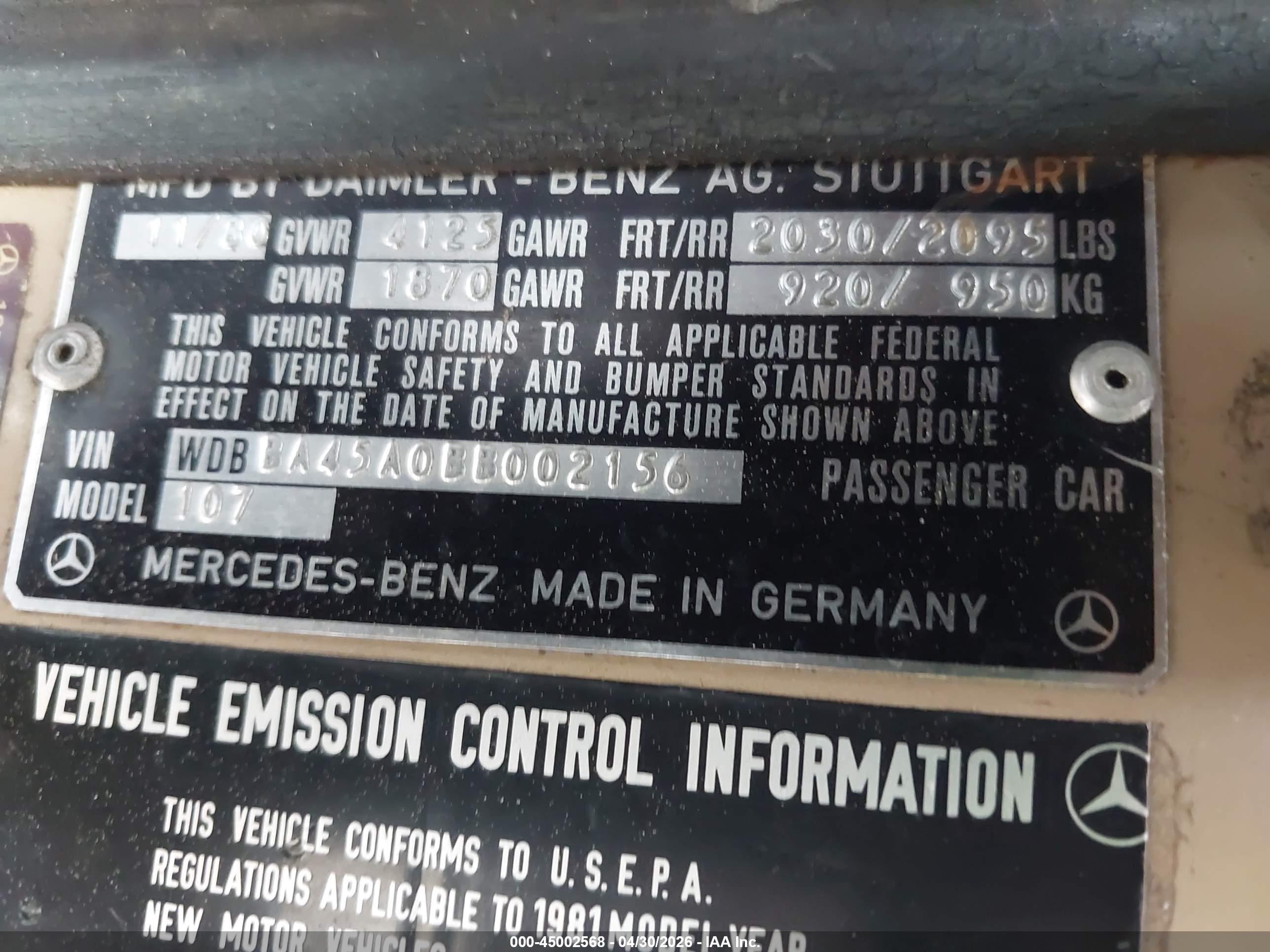 MERCEDES-BENZ 380 image 9