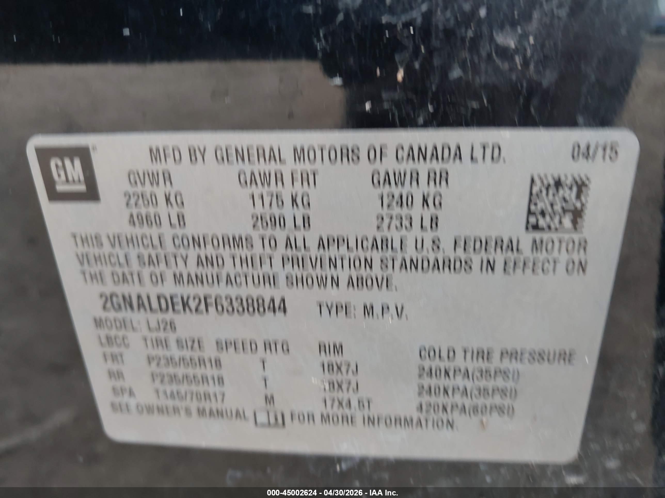 CHEVROLET EQUINOX image 9