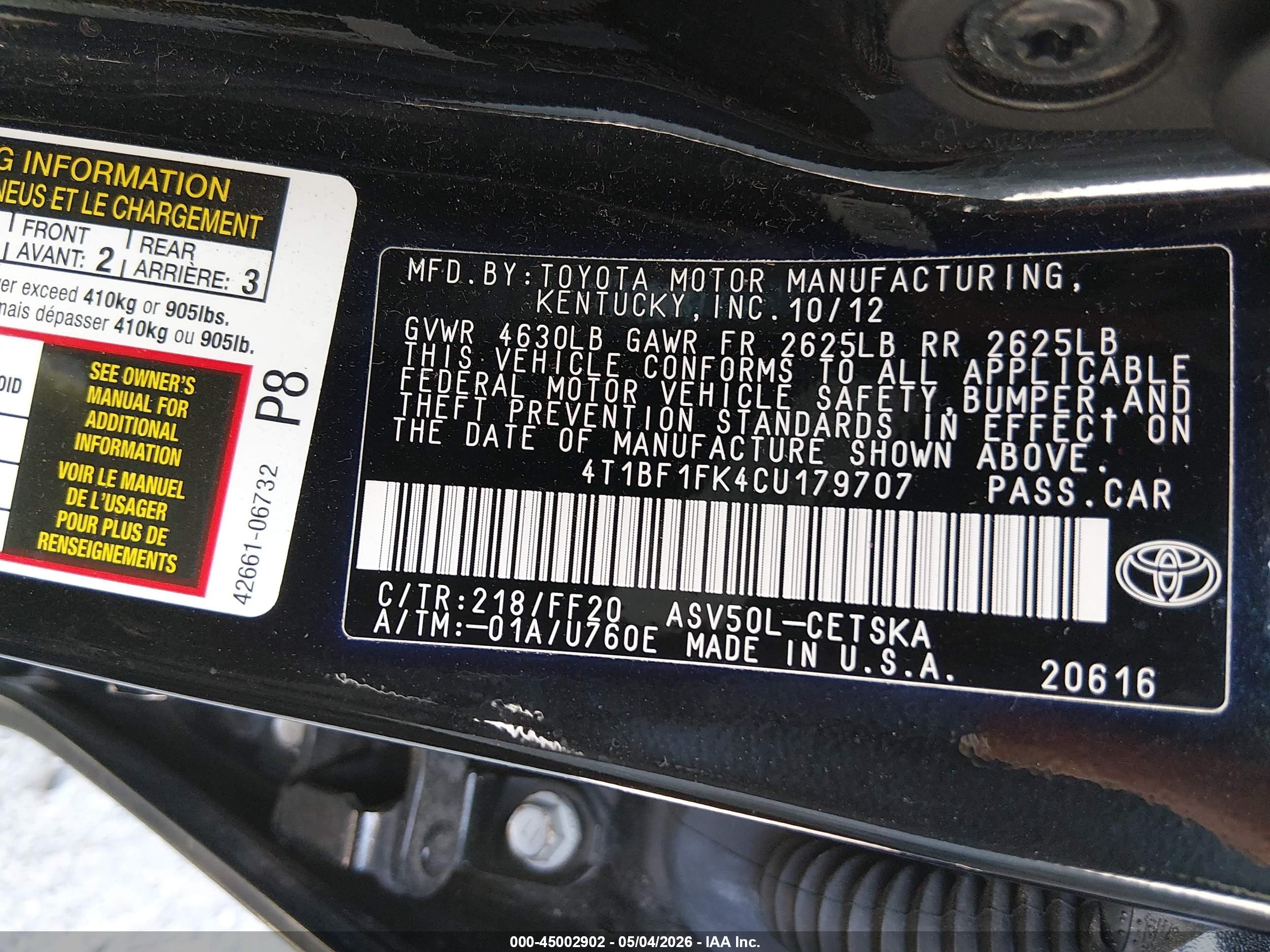 TOYOTA CAMRY image 9
