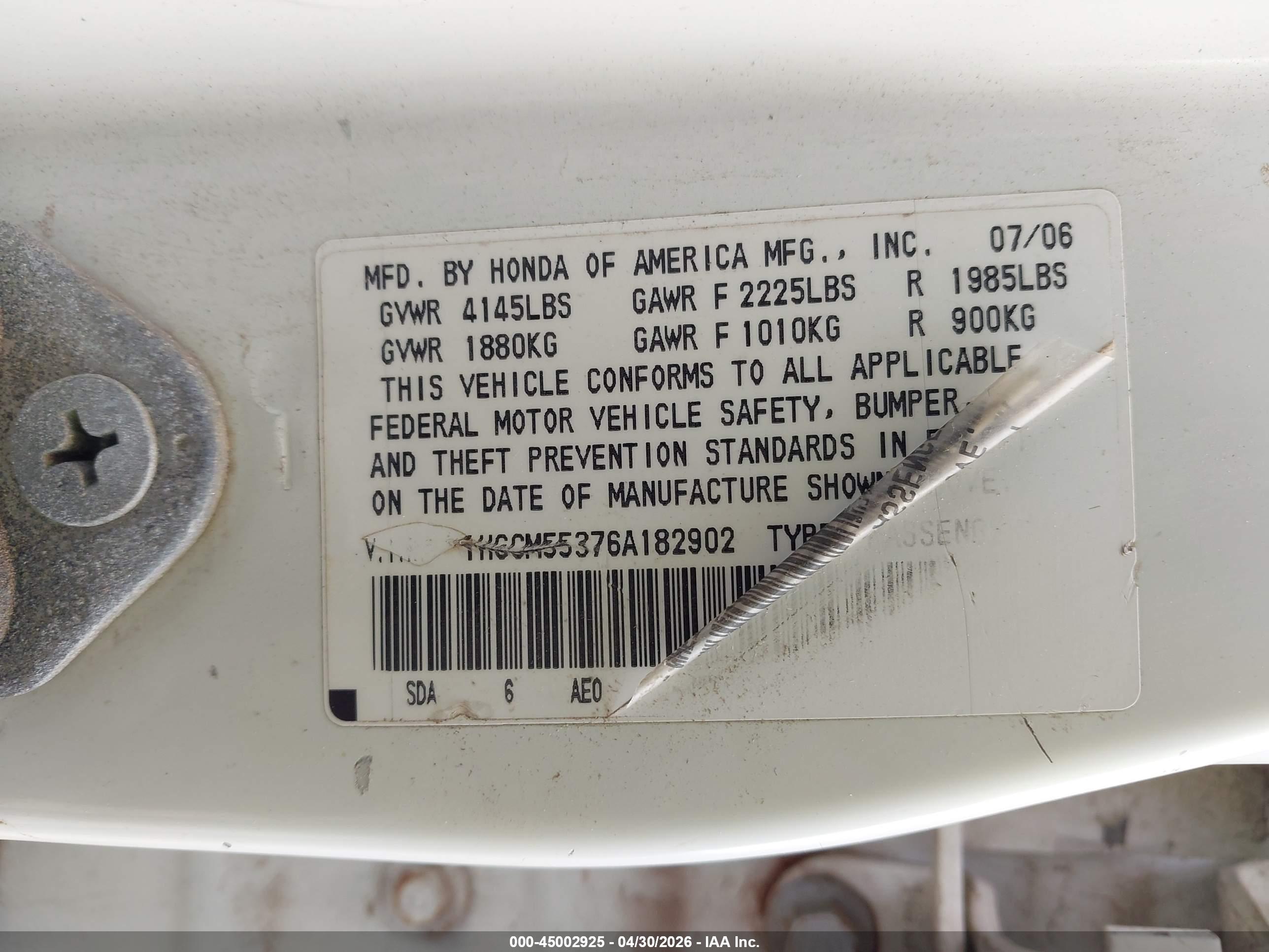 HONDA ACCORD image 9
