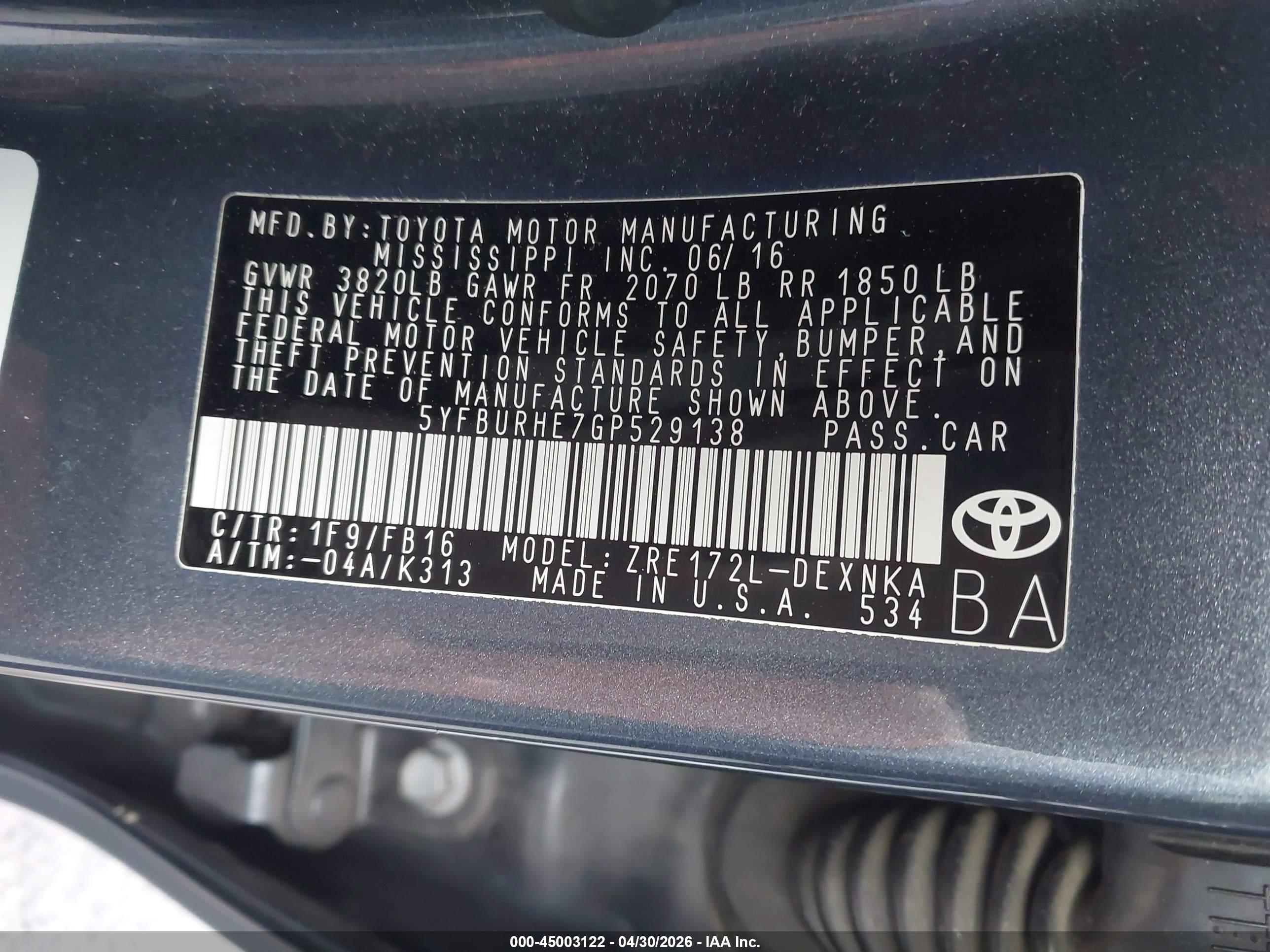 TOYOTA COROLLA image 9