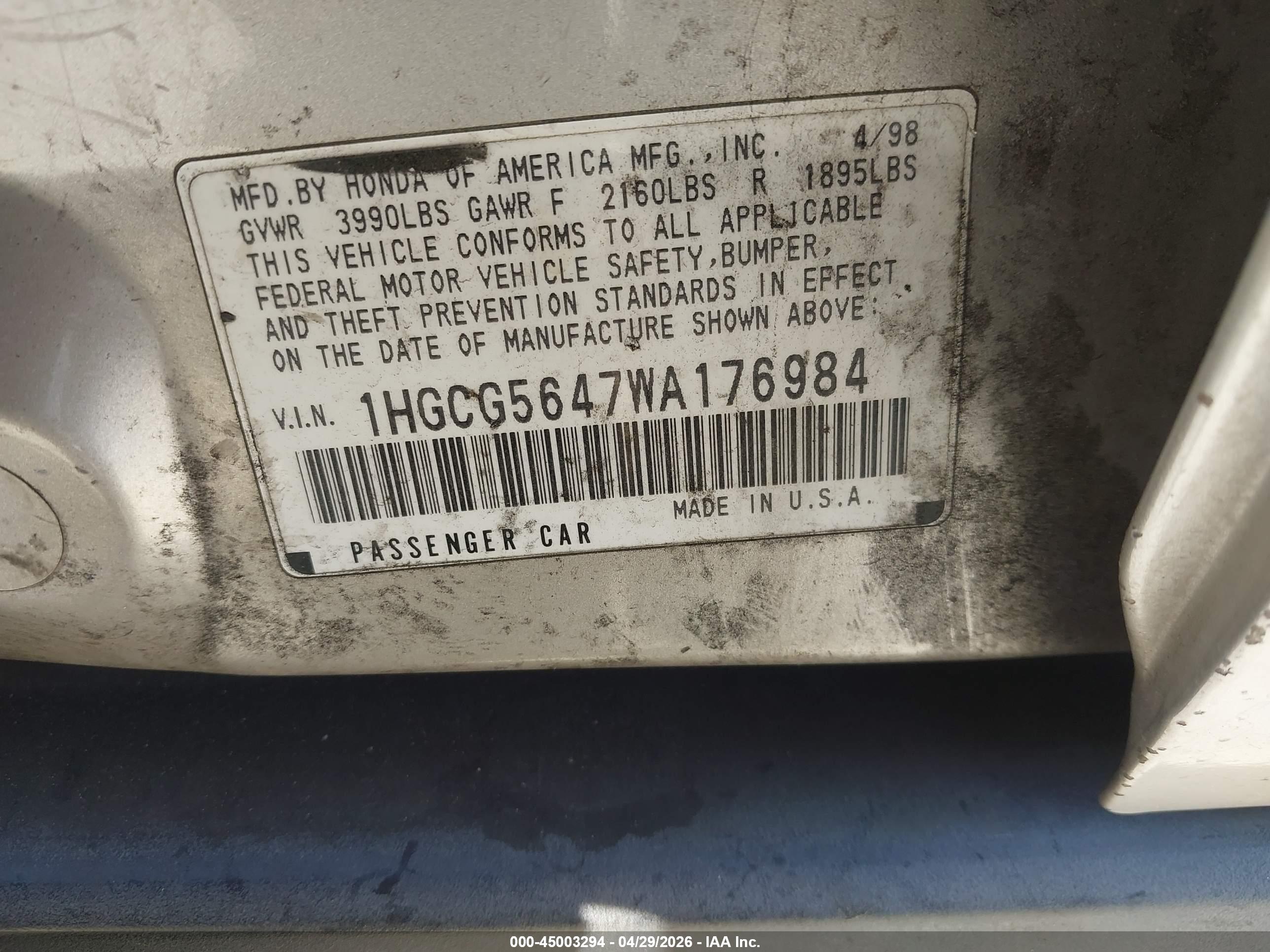 HONDA ACCORD image 9