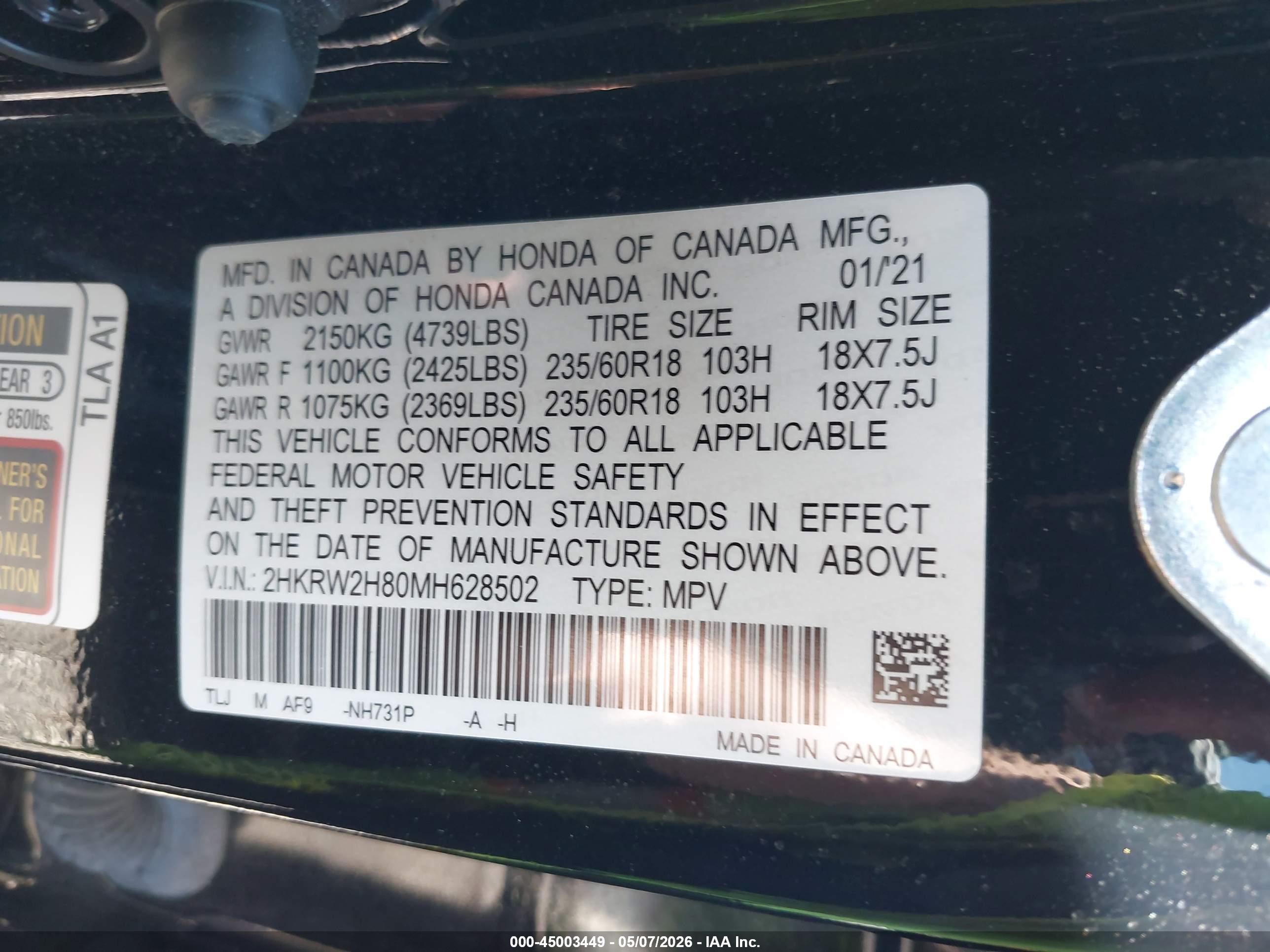 HONDA CR-V image 9