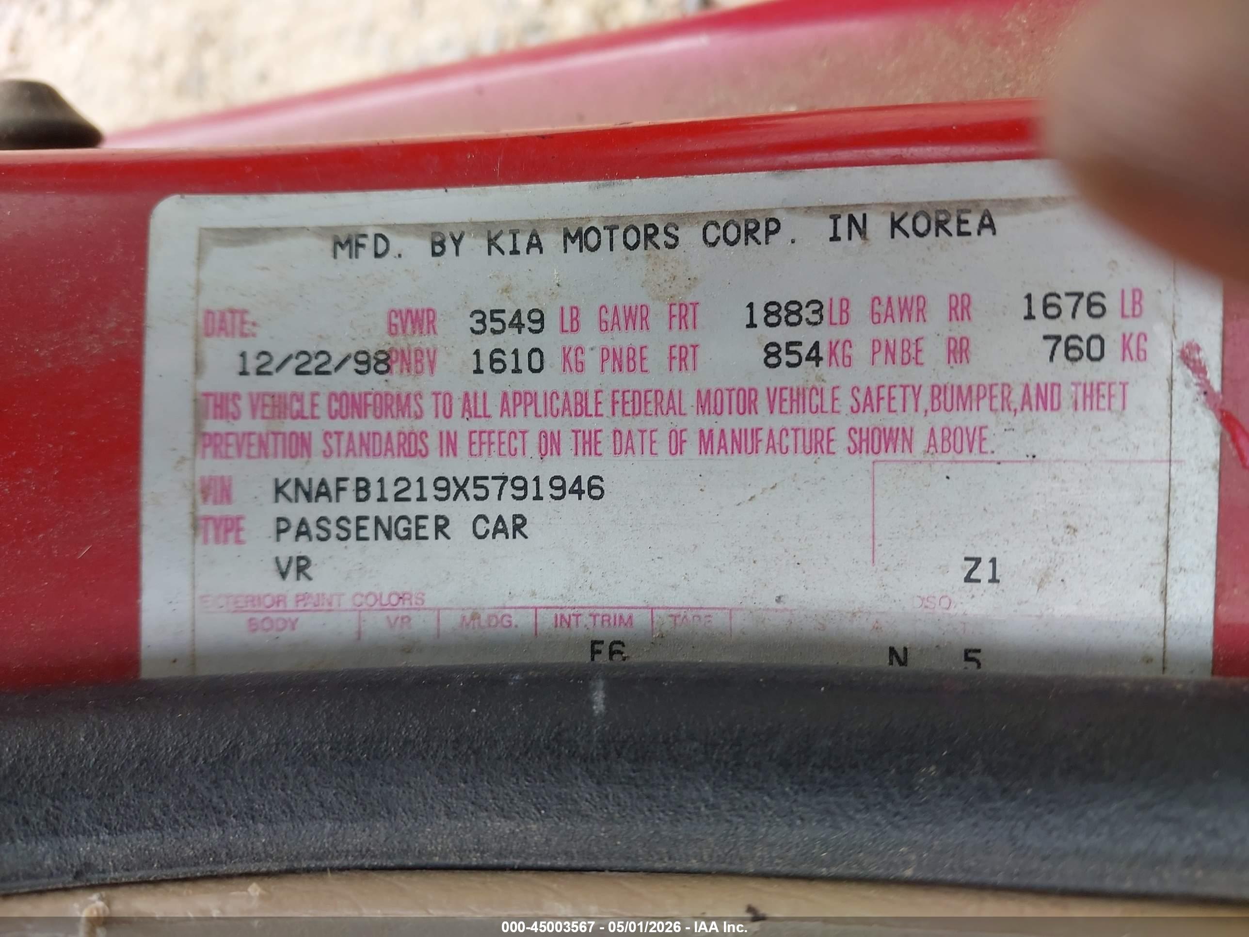 KIA SEPHIA image 9