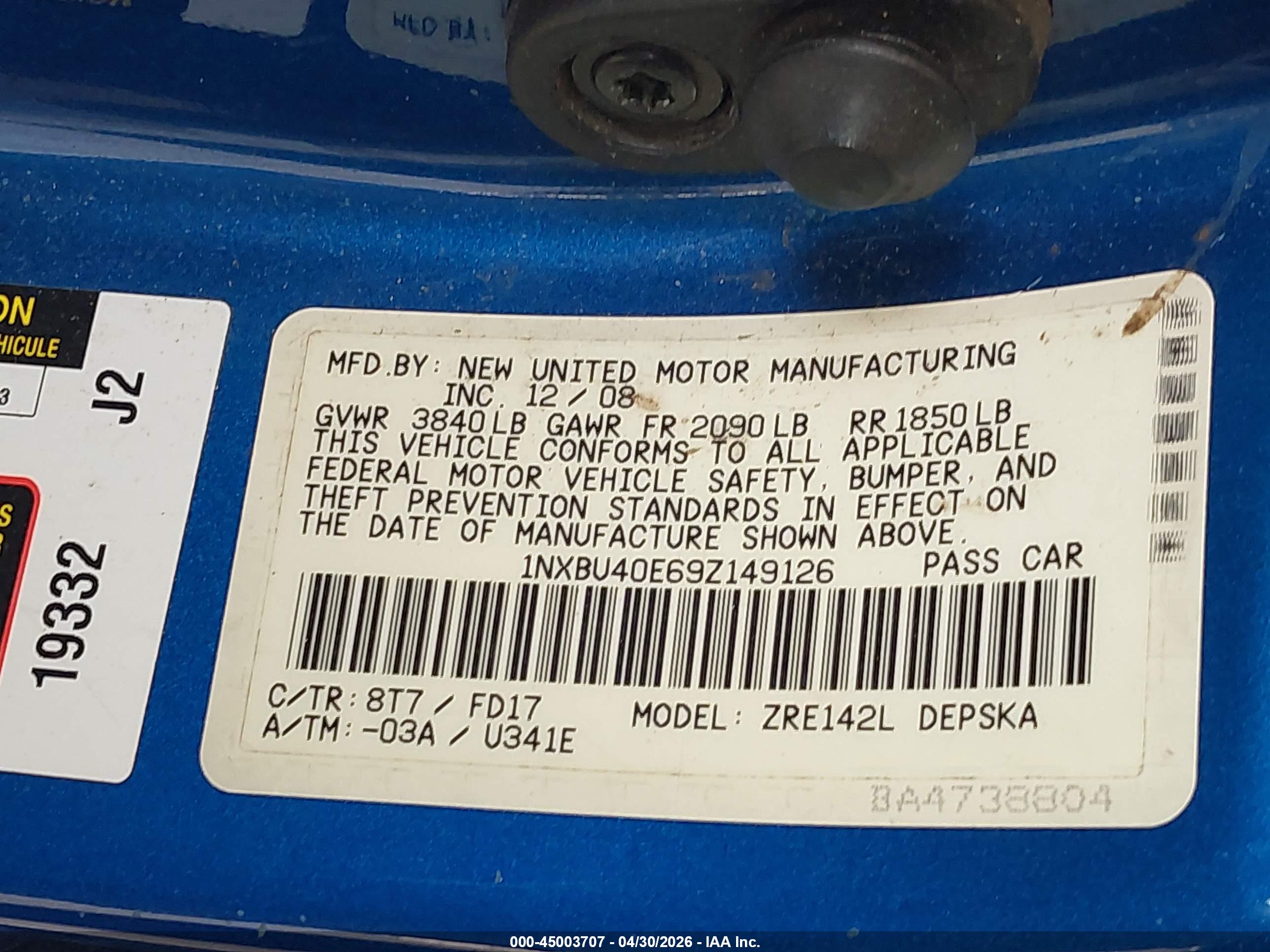TOYOTA COROLLA image 9