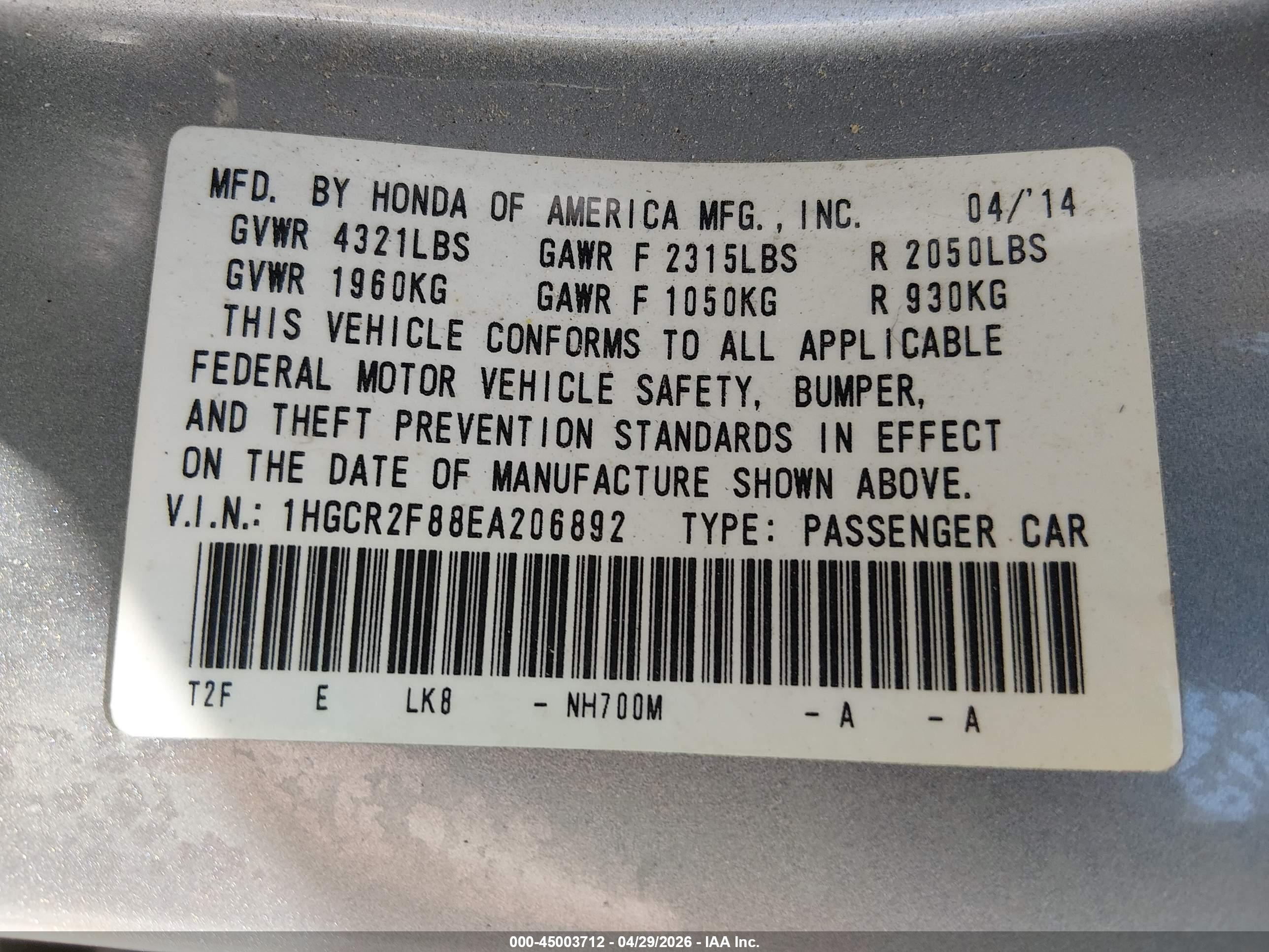 HONDA ACCORD image 9