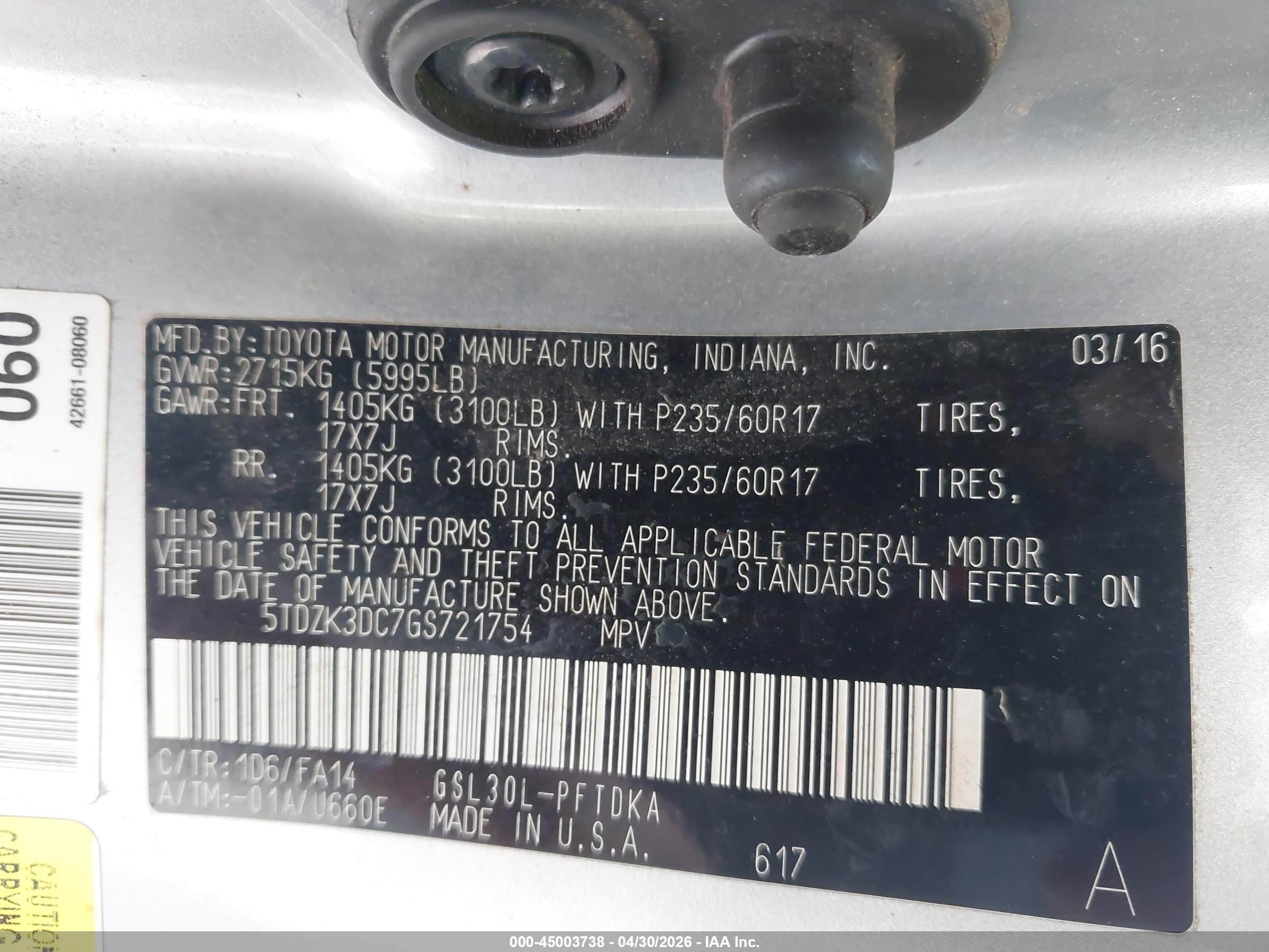 TOYOTA SIENNA image 9