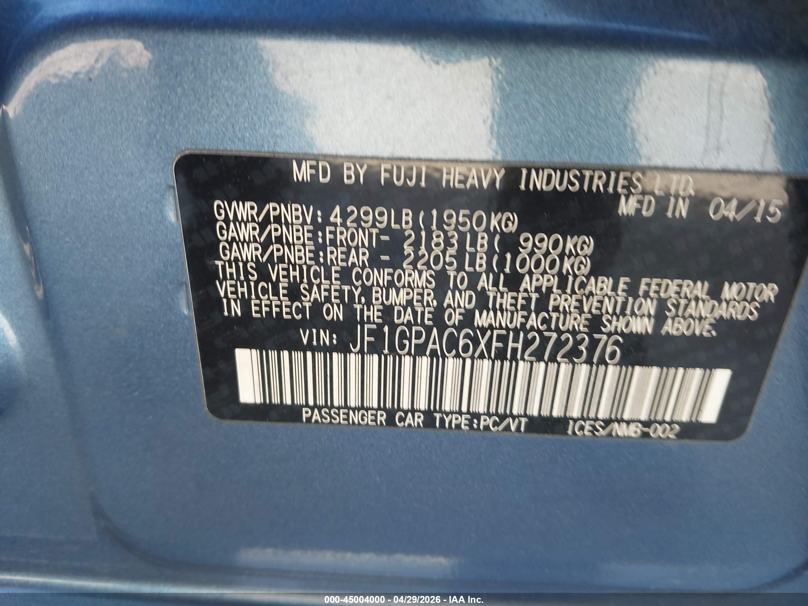SUBARU IMPREZA image 9