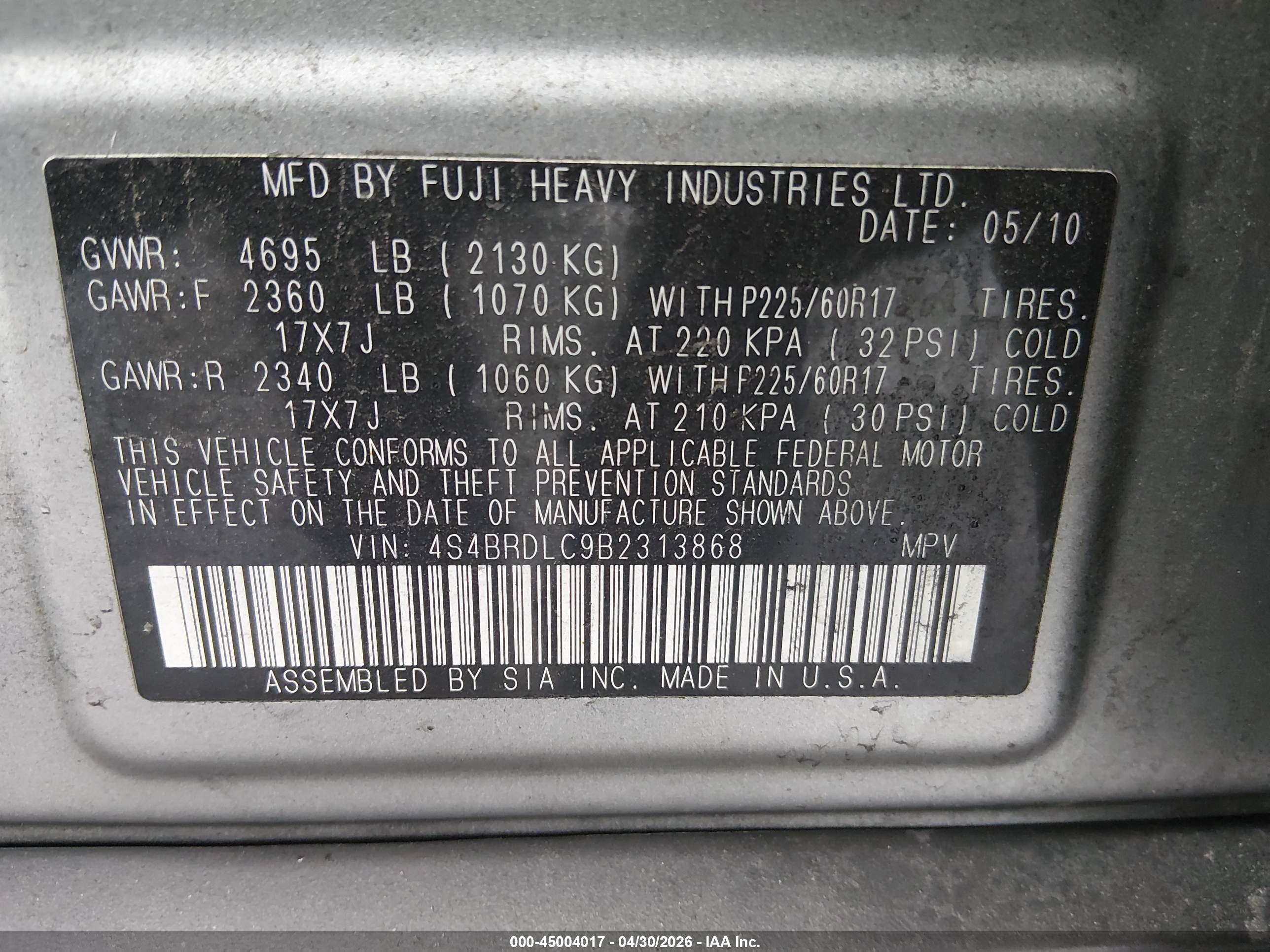 SUBARU OUTBACK image 9