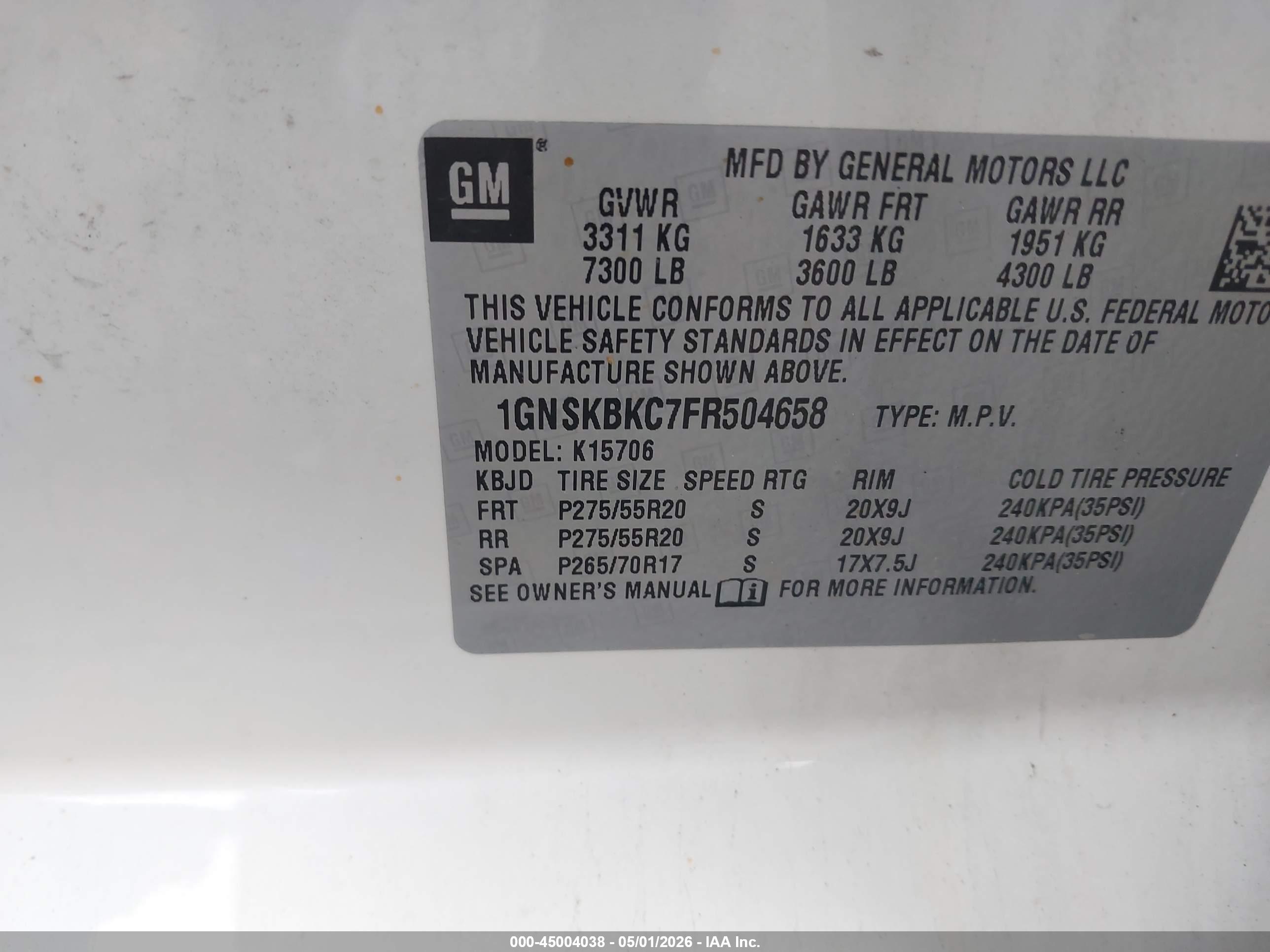CHEVROLET TAHOE image 9