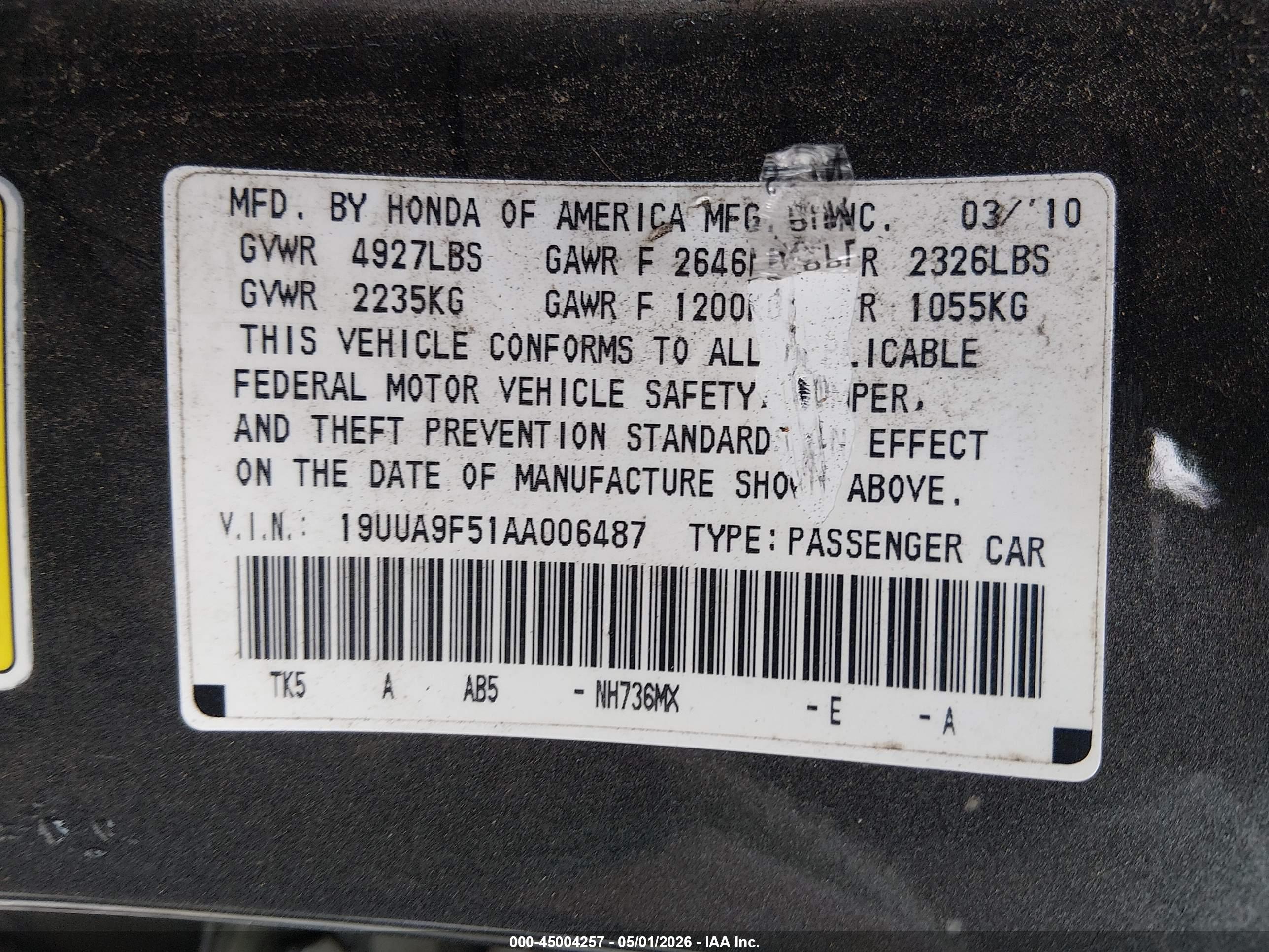 ACURA TL image 9