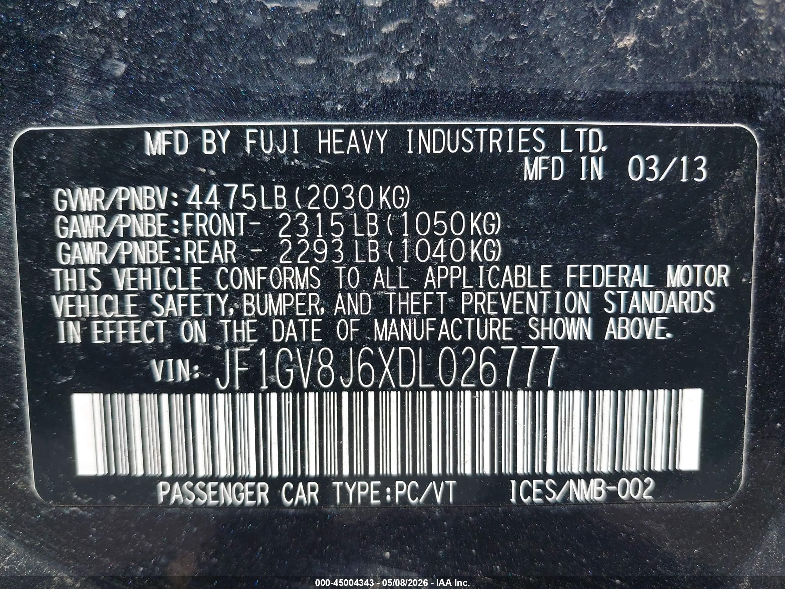 SUBARU IMPREZA image 9