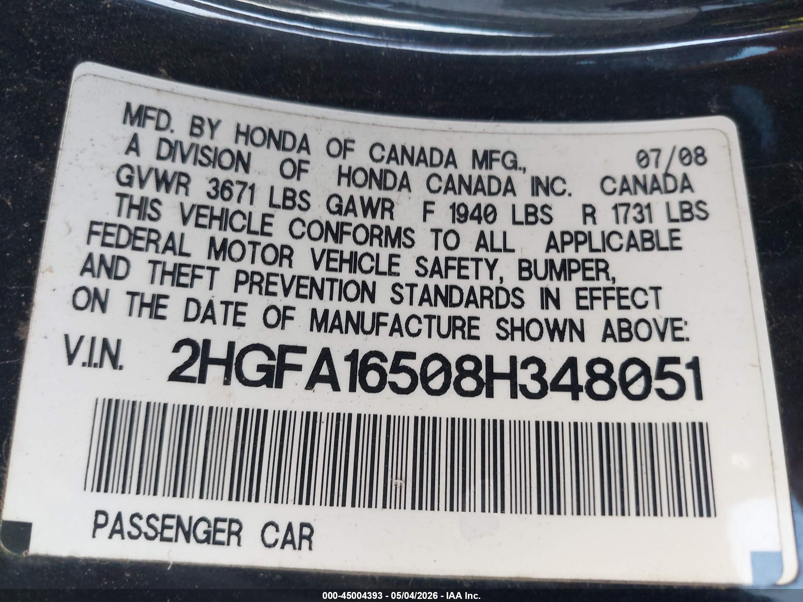 HONDA CIVIC image 9