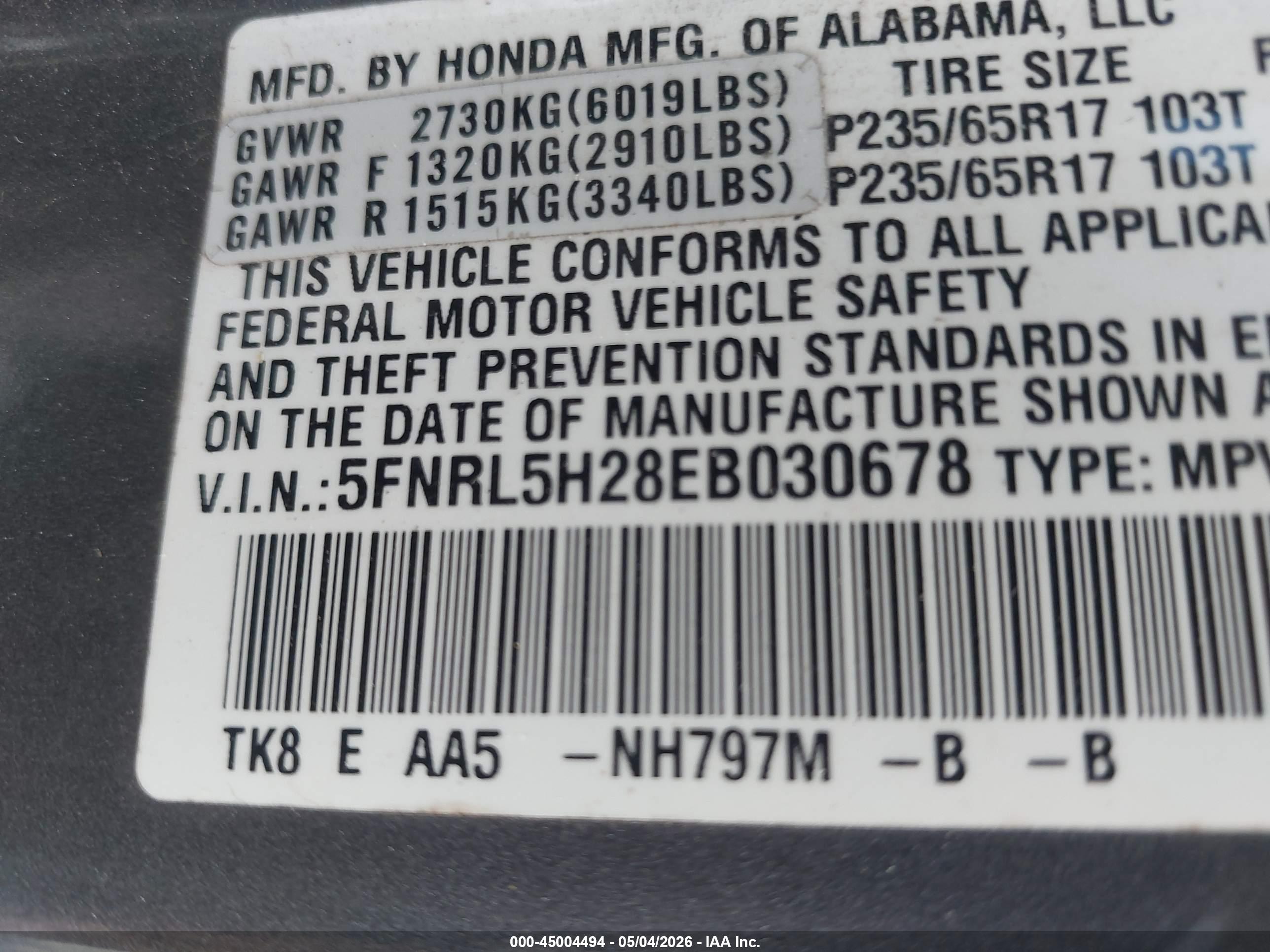 HONDA ODYSSEY image 9
