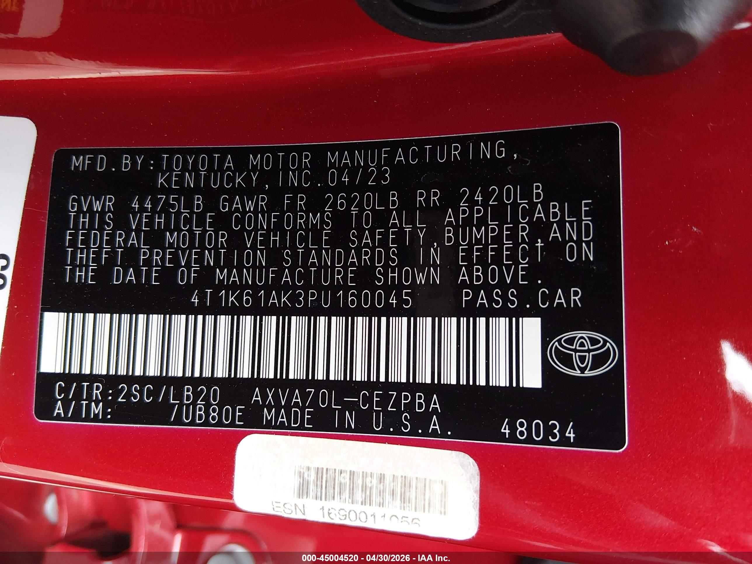 TOYOTA CAMRY image 9