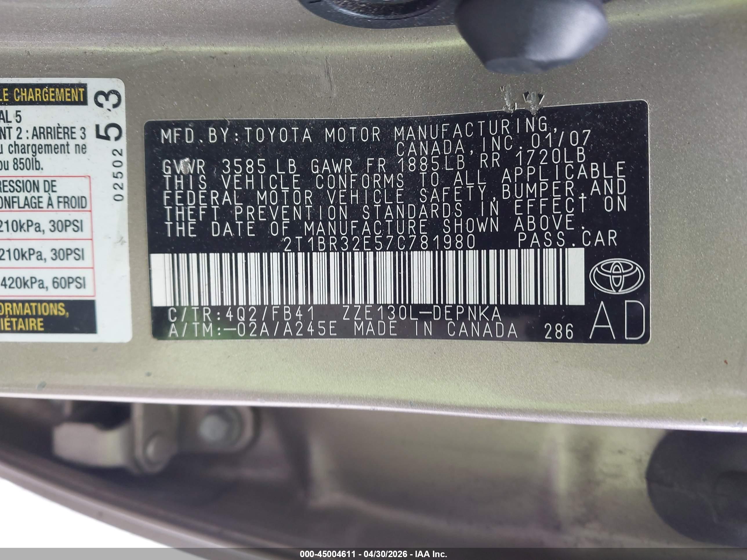 TOYOTA COROLLA image 9