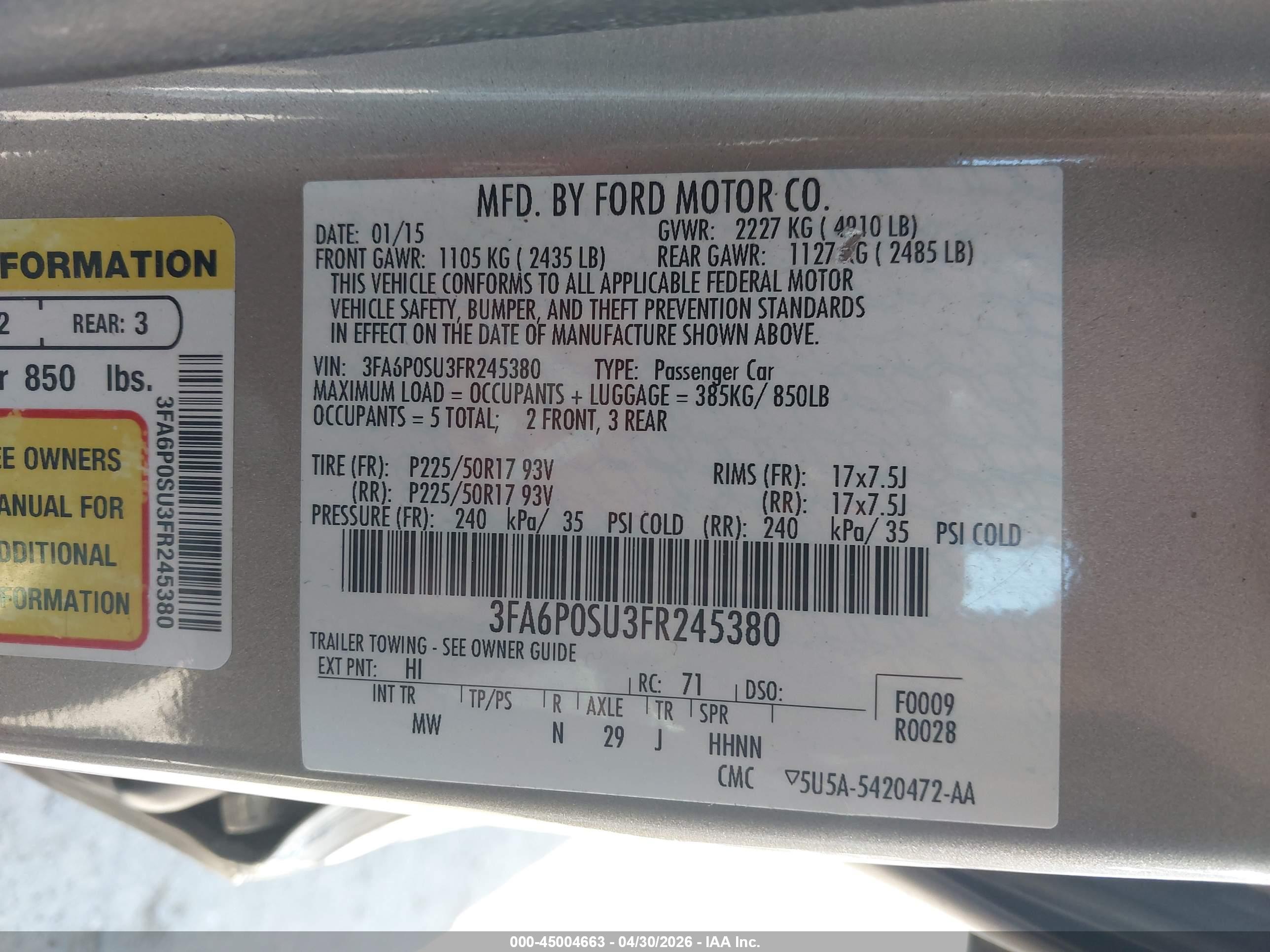 FORD FUSION image 9