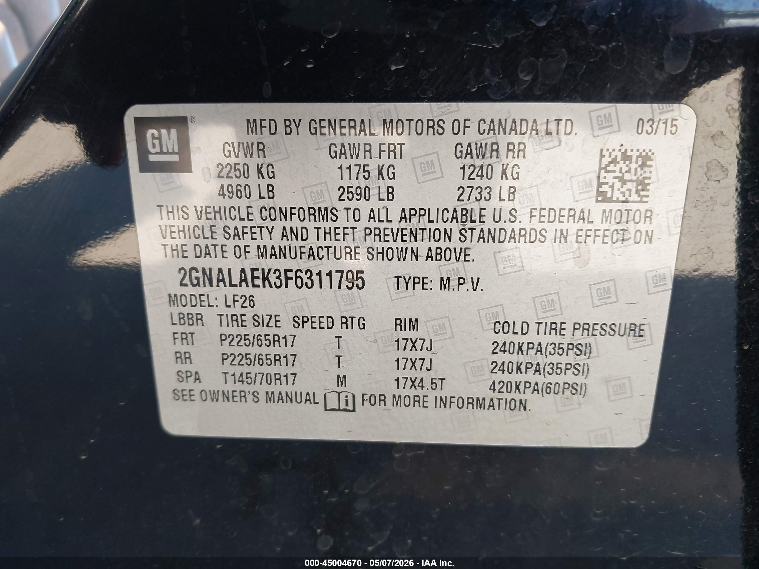 CHEVROLET EQUINOX image 9