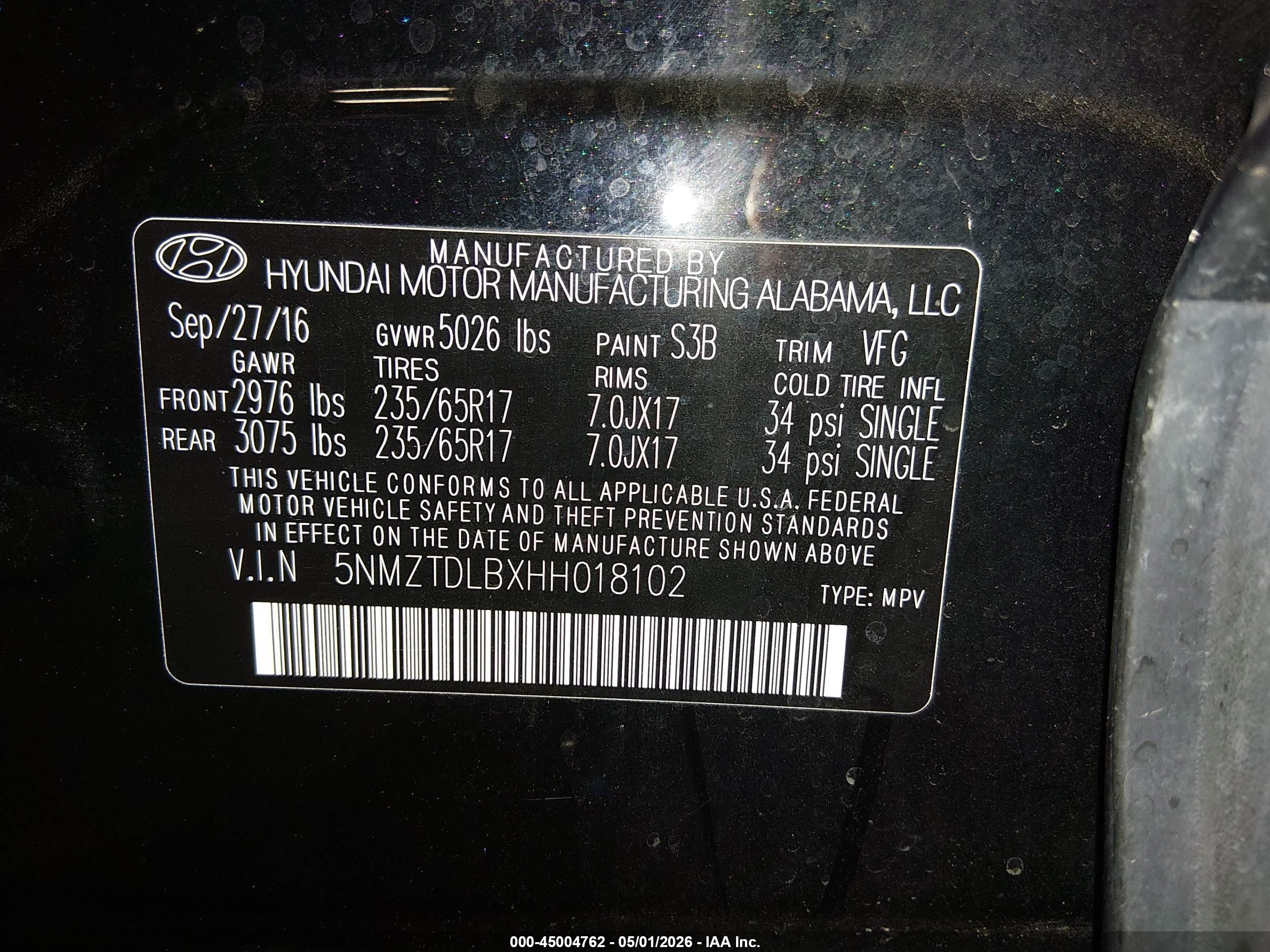 HYUNDAI SANTA image 9