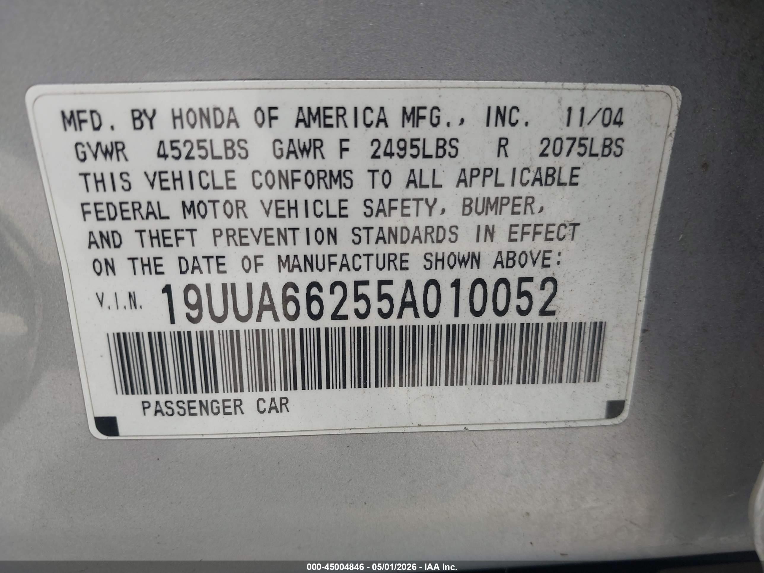 ACURA TL image 9