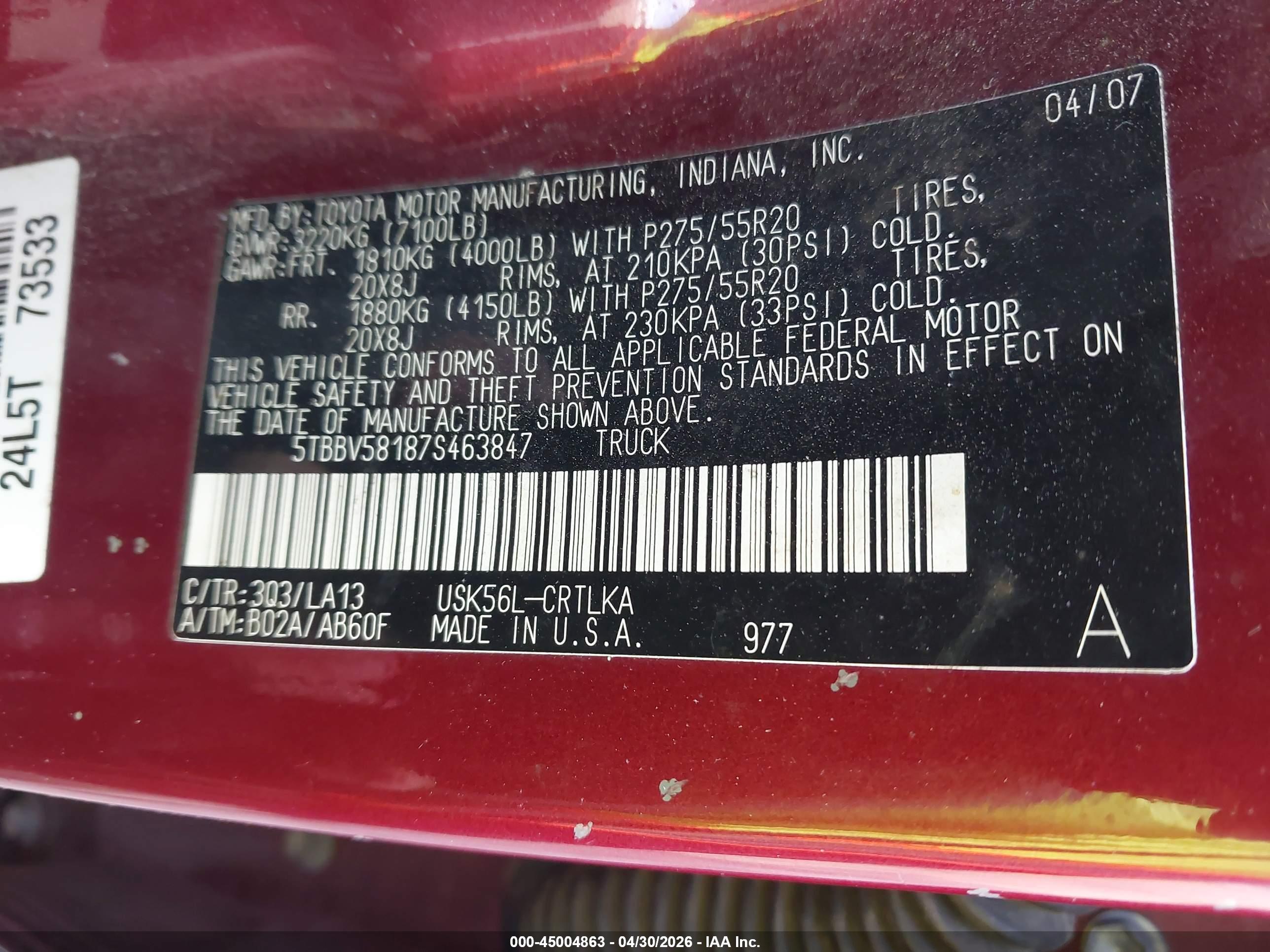 TOYOTA TUNDRA image 9