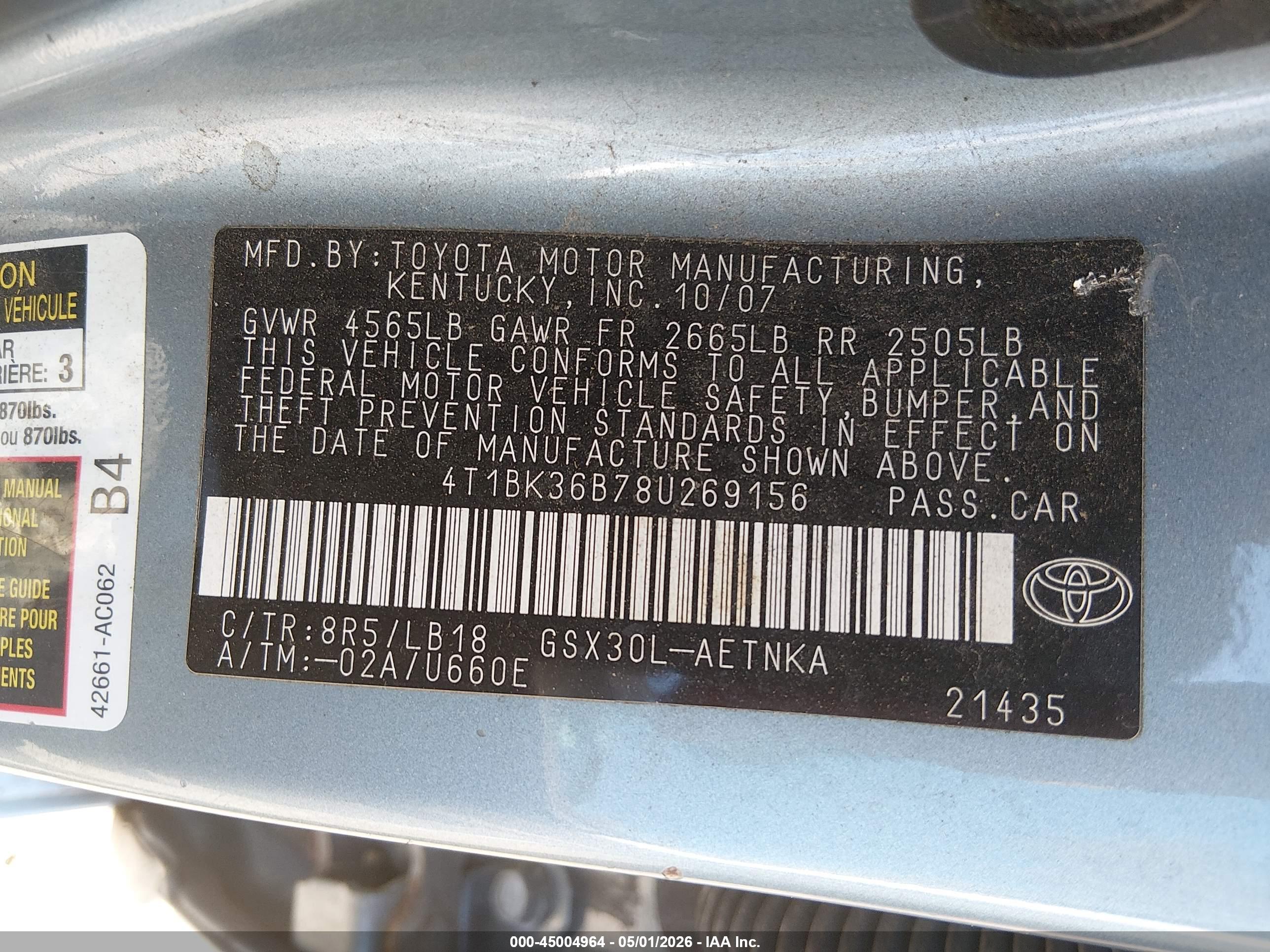 TOYOTA AVALON image 9