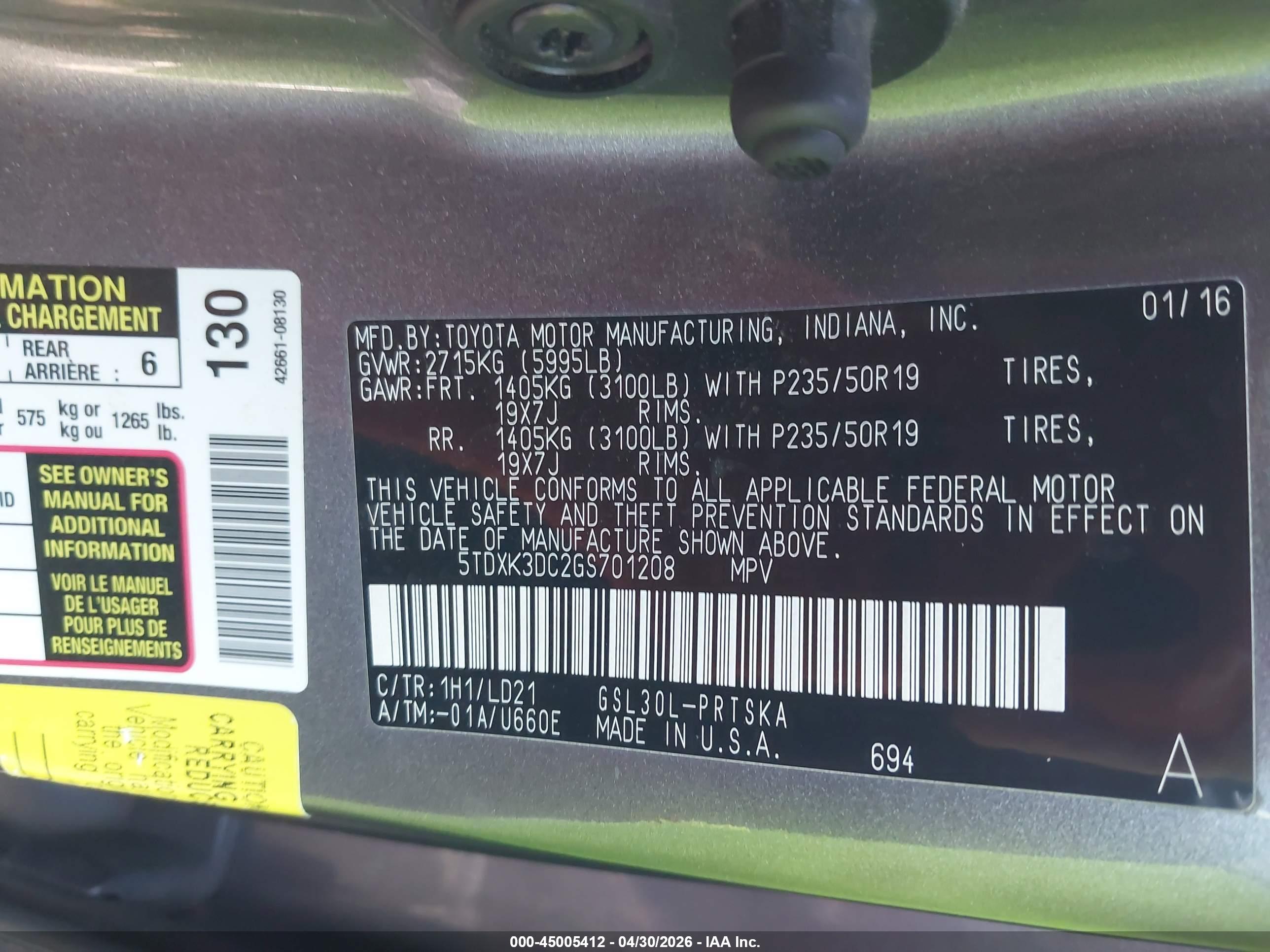 TOYOTA SIENNA image 9