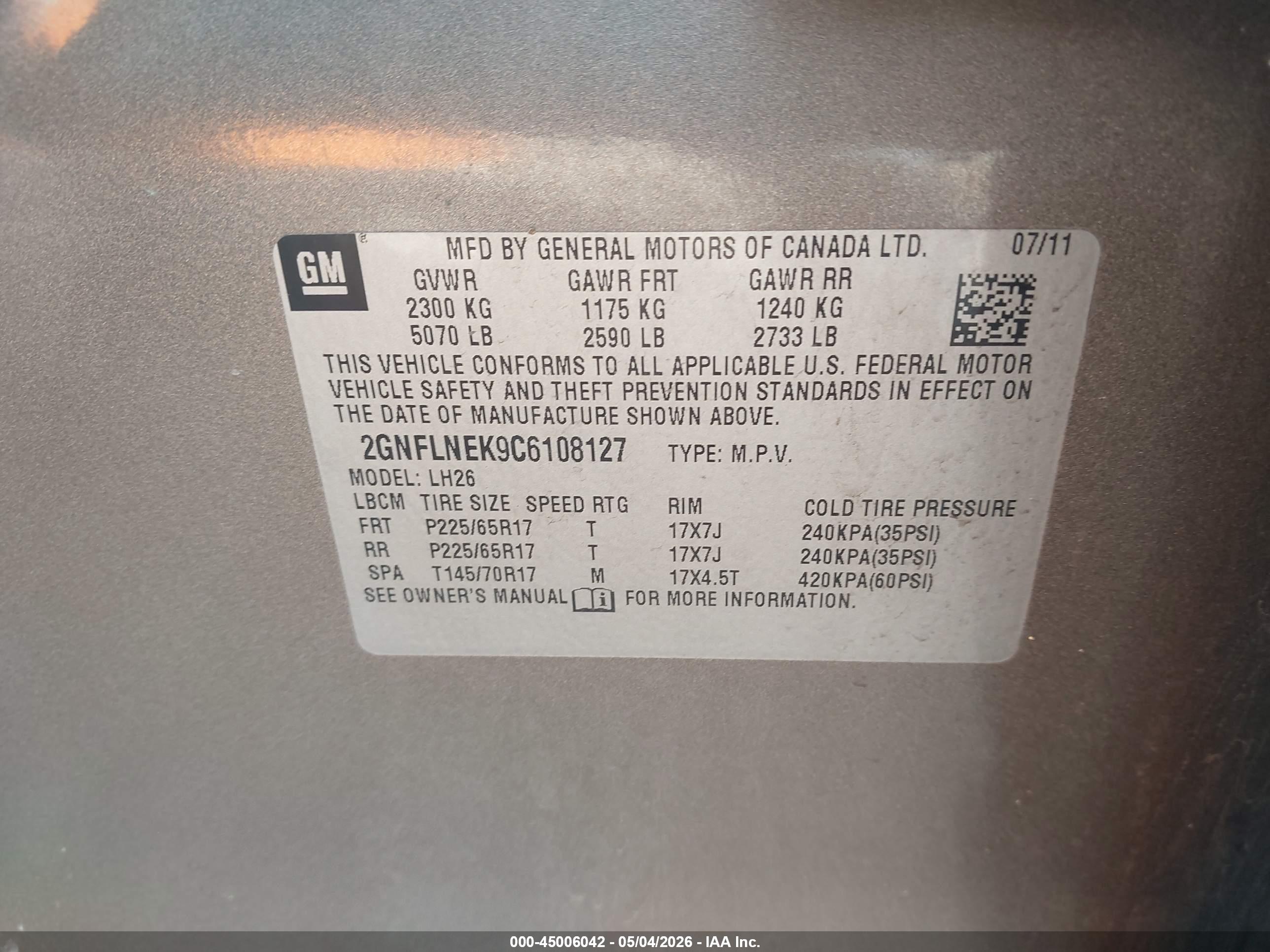 CHEVROLET EQUINOX image 9