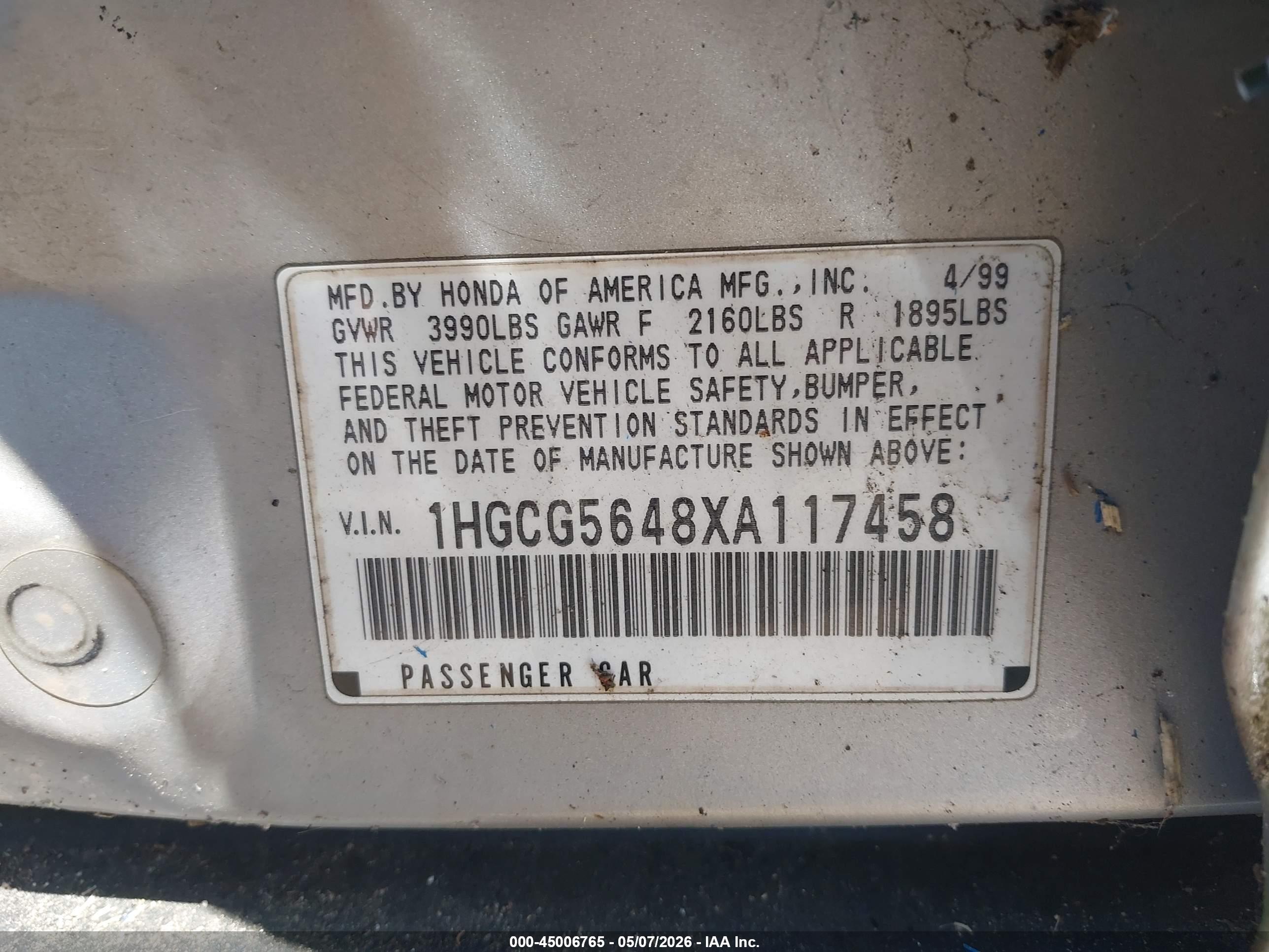 HONDA ACCORD image 9