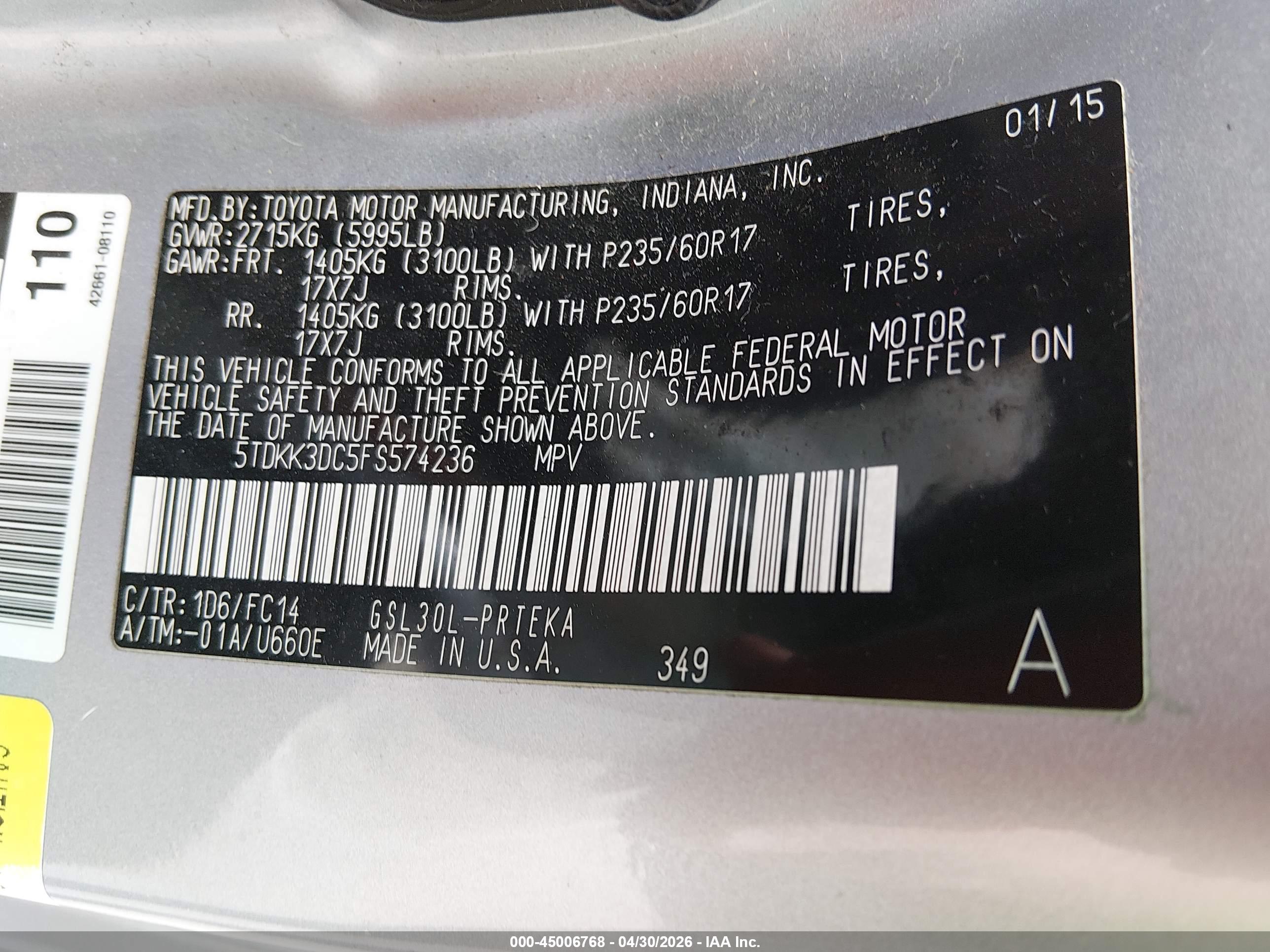 TOYOTA SIENNA image 9