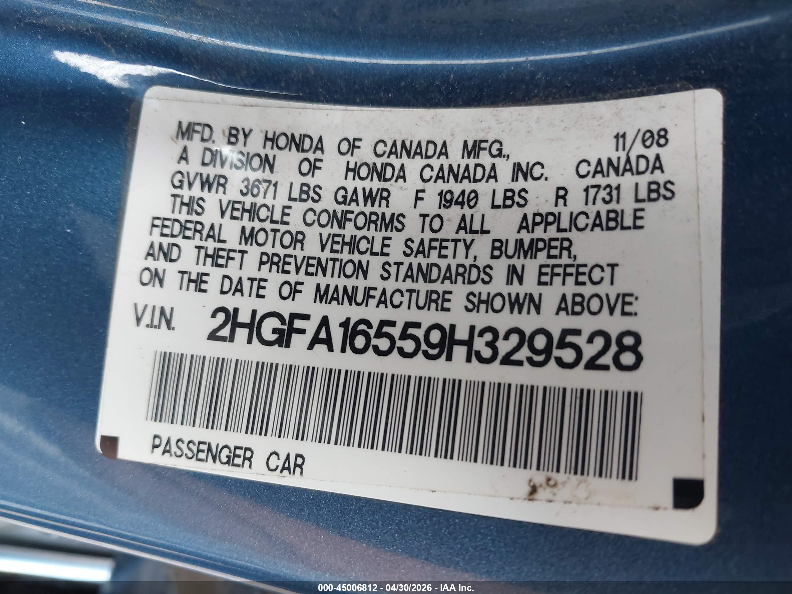 HONDA CIVIC image 9