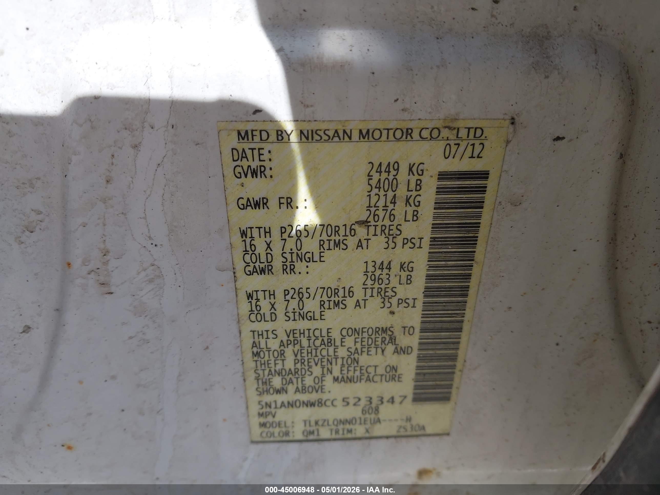 NISSAN XTERRA image 9
