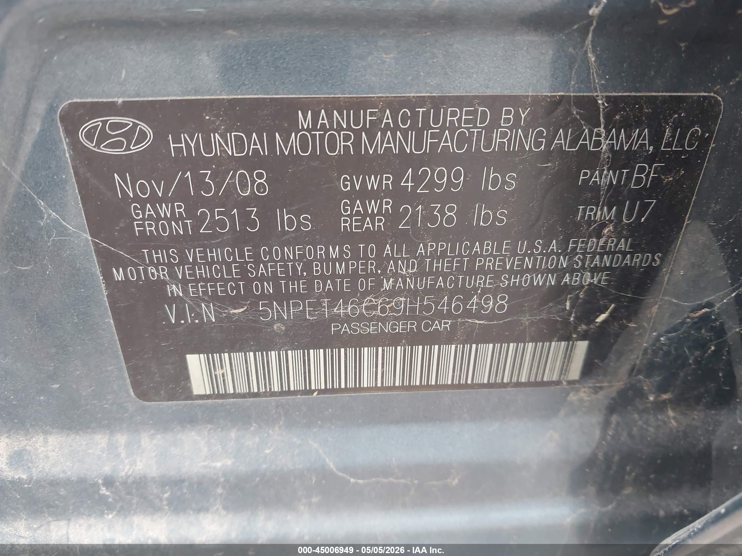 HYUNDAI SONATA image 9