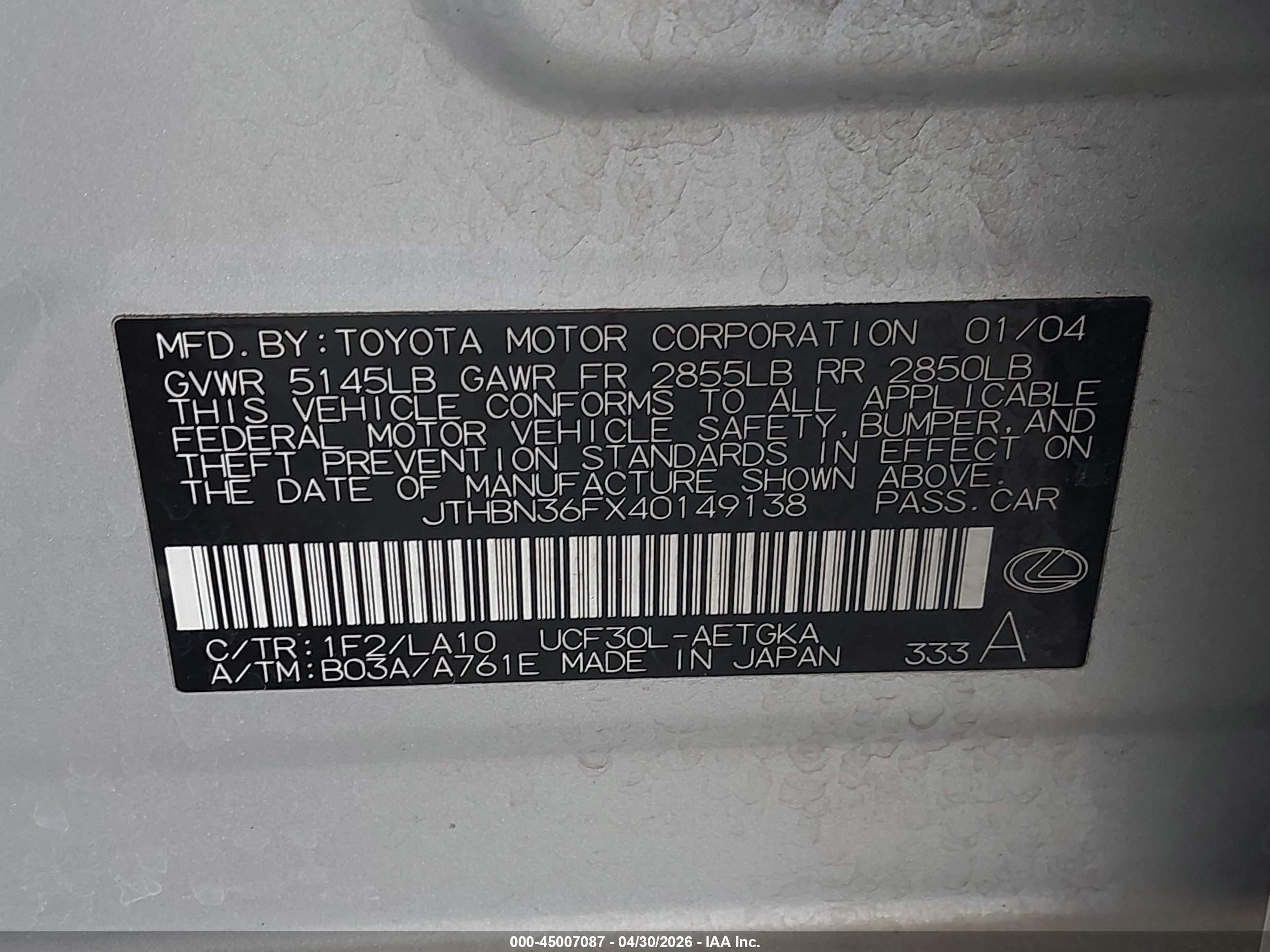 LEXUS LS image 9