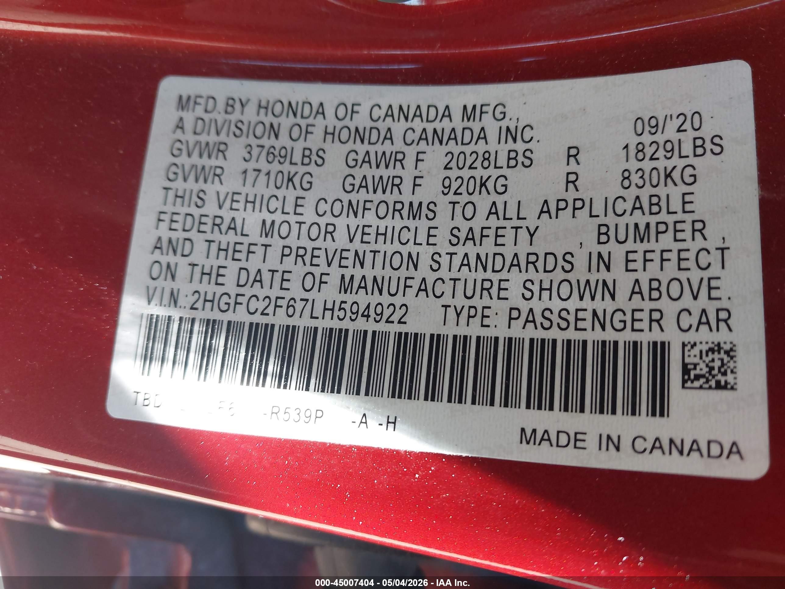 HONDA CIVIC image 9