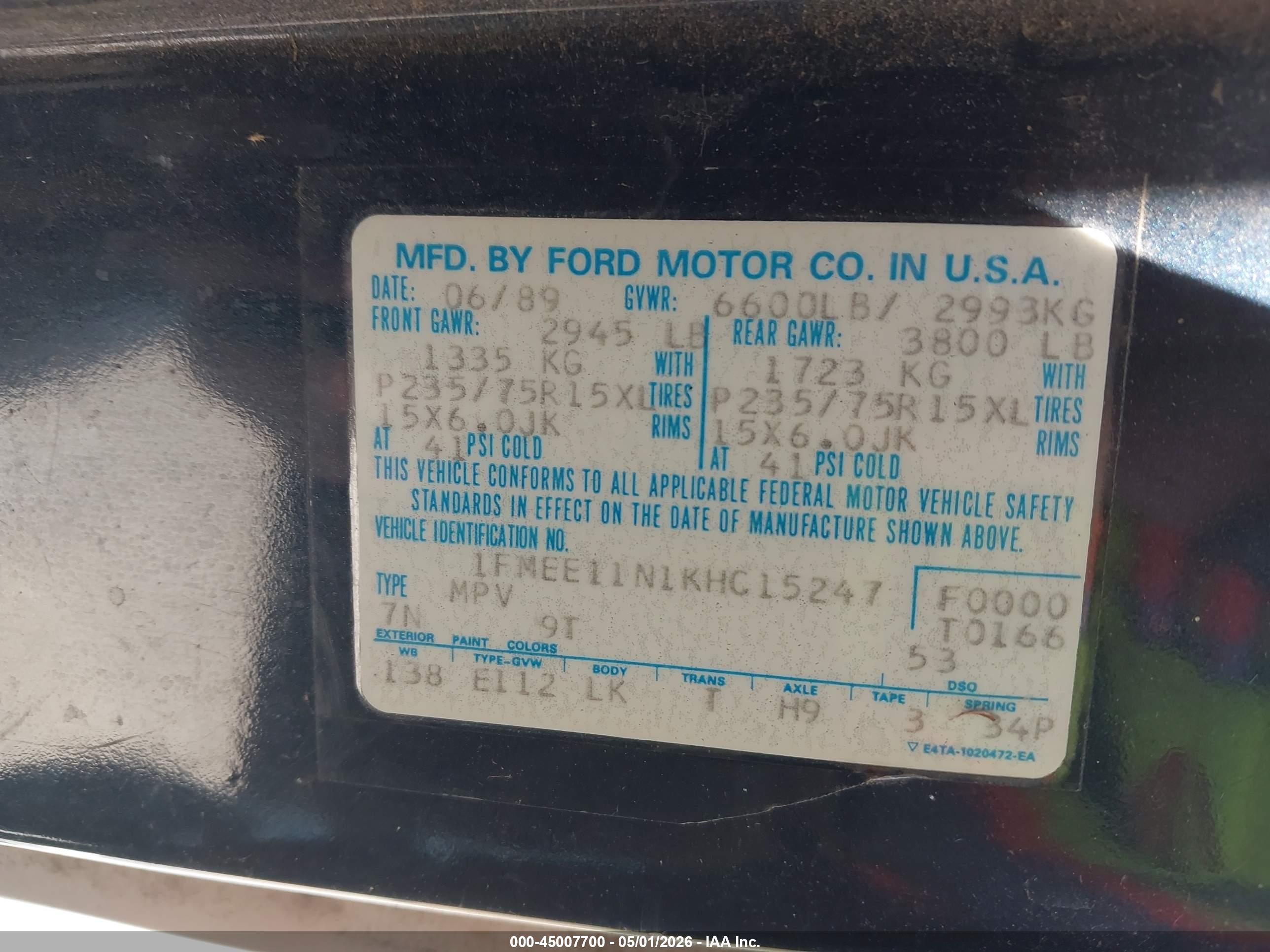 FORD ECONOLINE image 9